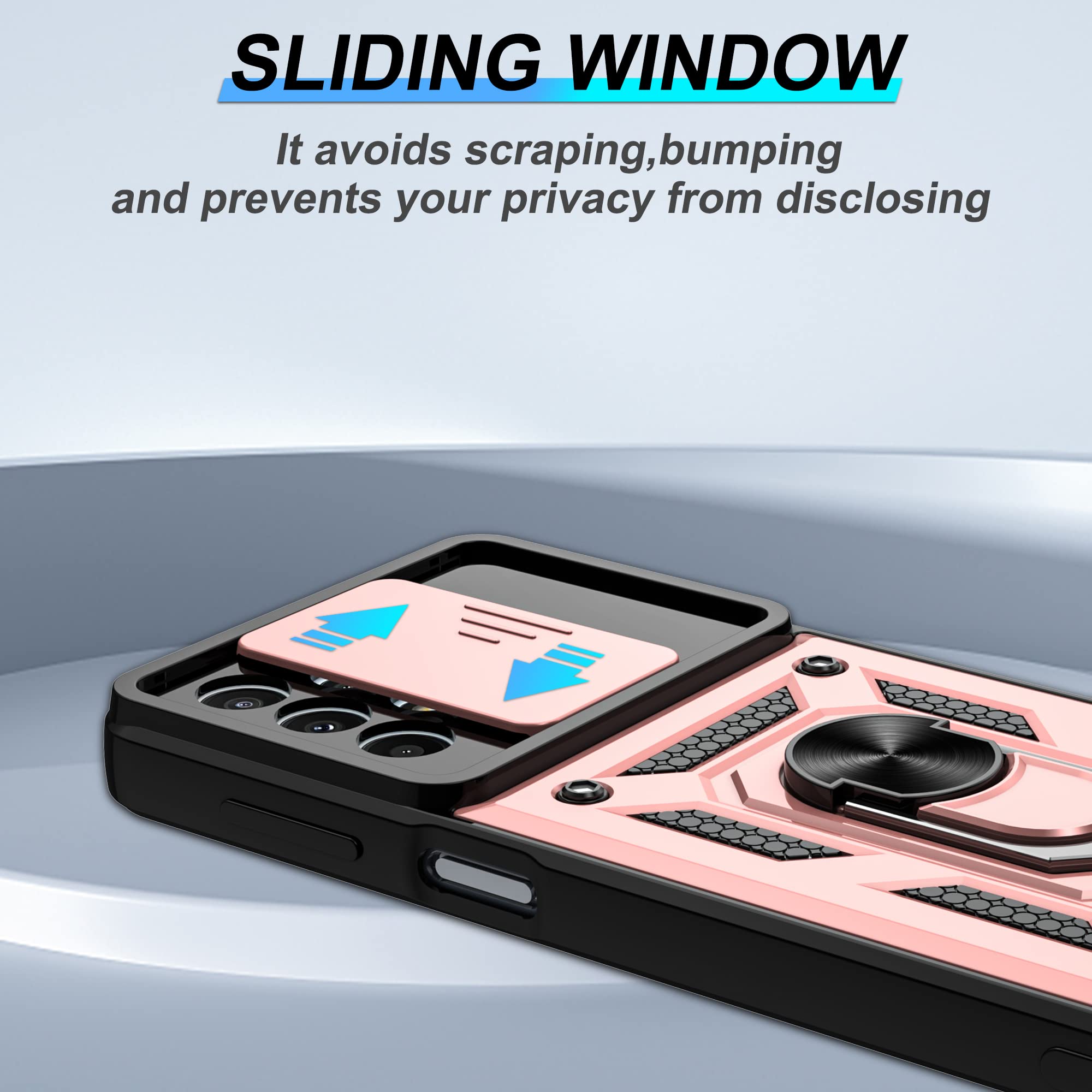 Atump For Samsung A23 Case, Galaxy A23 5G/4G Case With Hd Screen Protector, Heavy Duty Shockproof Protective Case With Magnetic