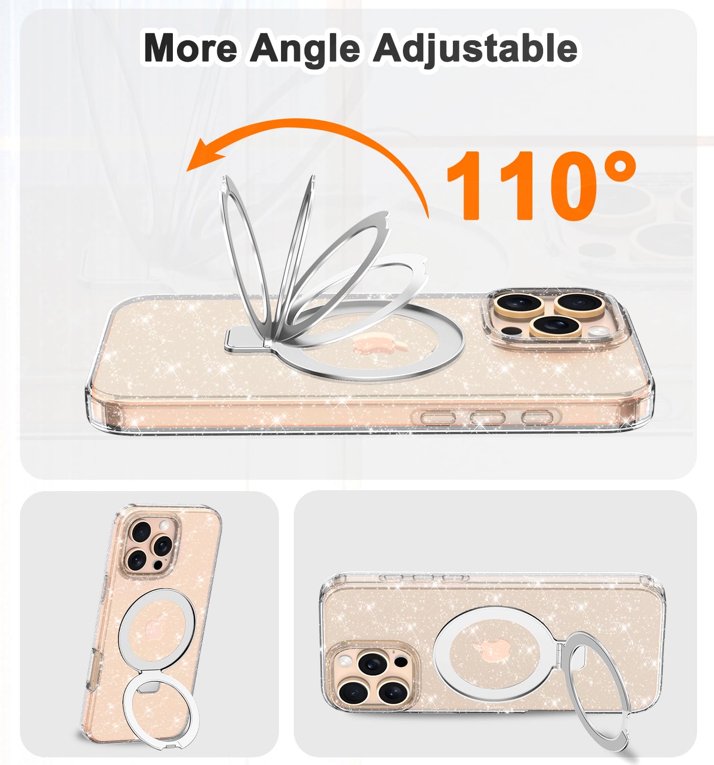 Lamcase For Iphone 16 Pro Max Case With Magnetic Invisible Ring Stand [Compatible With Magsafe], Full Body Rugged Slim Women Men