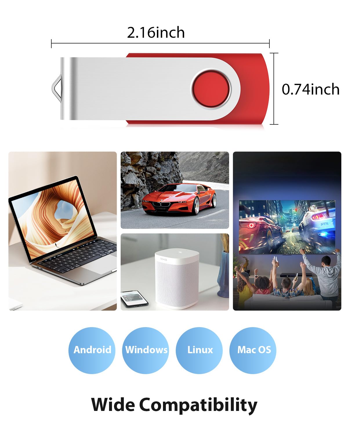 Aiibe 128Gb Flash Drive 3.0 3 Pack 128Gb Usb 3.0 Flash Drive Thumb Drive Usb Drive 128Gb Jump Drive Memory Stick 128Gb Flash Drives (128G, 3 Mixed Colors: Black Blue Red)