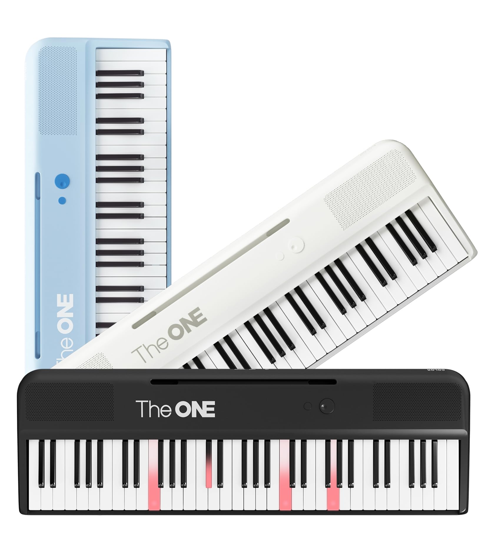 The ONE Smart Keyboard COLOR 61 Lighted Keys Piano Keyboard, Electric Piano for Beginners with 256 Tones, 64 Polyphony, Built-in