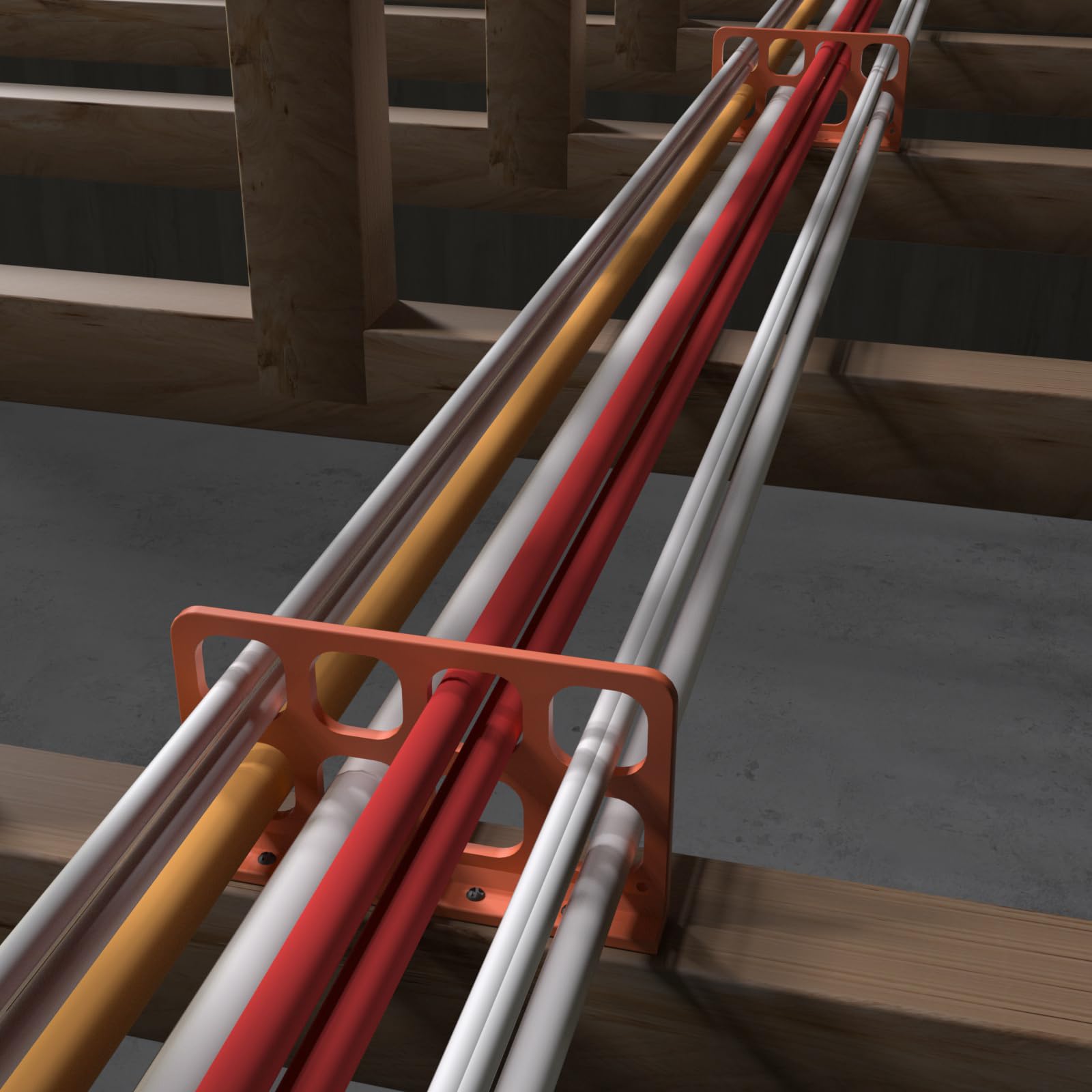 Lcgaoya 20Pcs Cable Chase,Wire Bracket,Cable Support Bracket,Cable Box,For Wire And Cable Management Devices,Orange