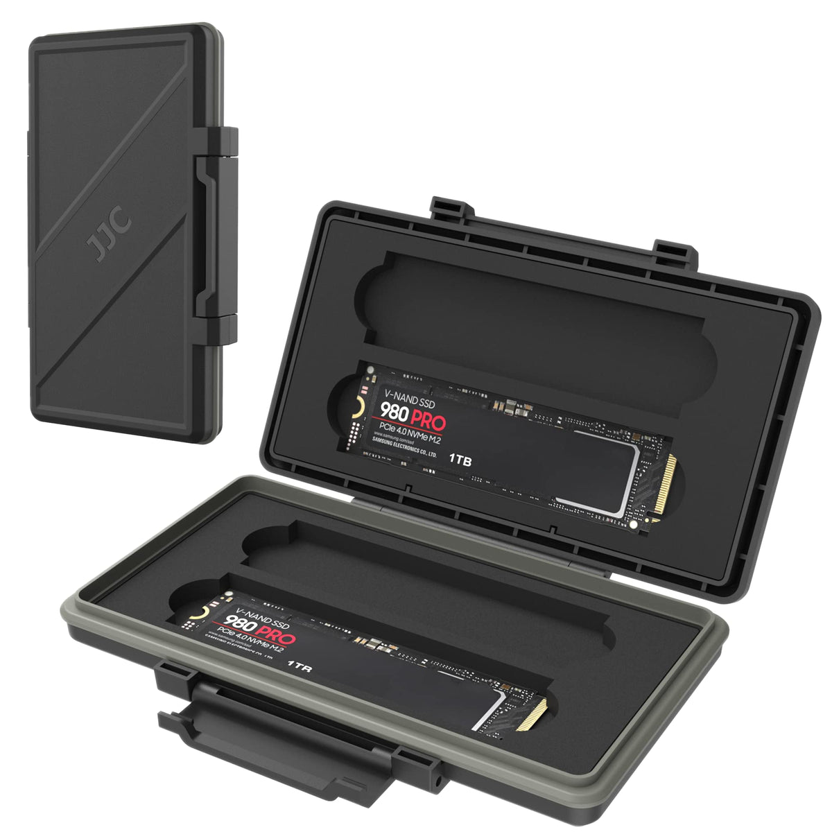 4 Slots M.2 2280 Ssd Protector Case Storage Holder For Pc Desktop Laptop M.2 2280 Internal Solid State Drive Anti-Shock Protecti
