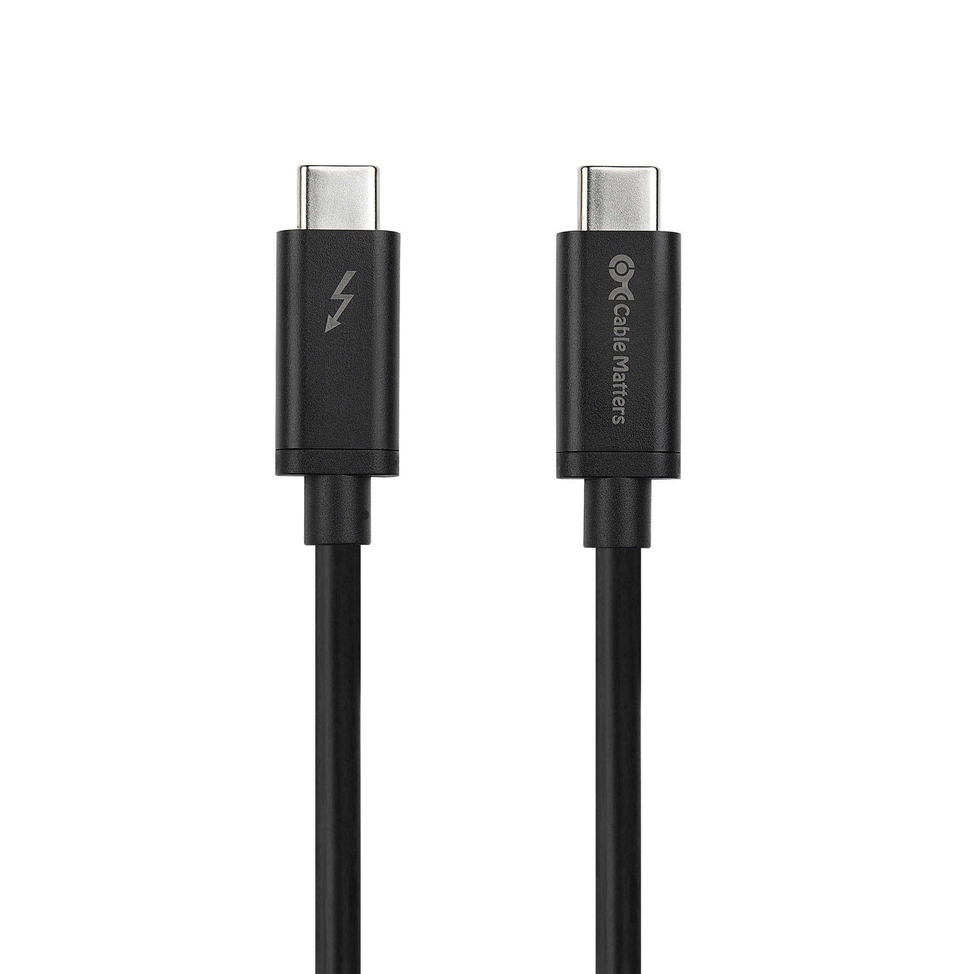 Cable Matters [Intel Certified] 20Gbps Thunderbolt 3 Cable 6.6 Feet (Usb C Thunderbolt Cable) In Black Supporting 100W Charging