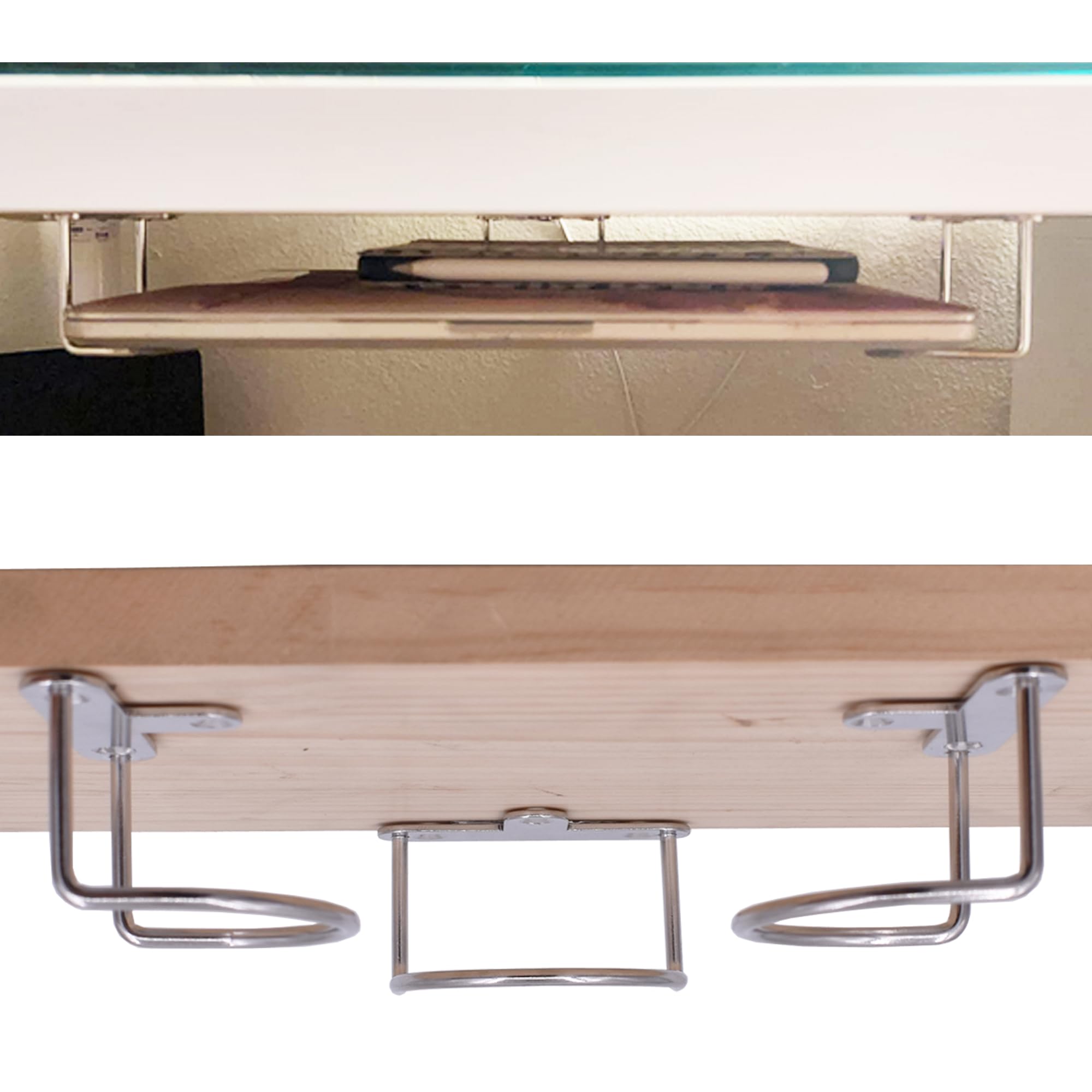 Yyst Laptop Holder Under Desk Laptop Organizer Rack W/Screws (3)