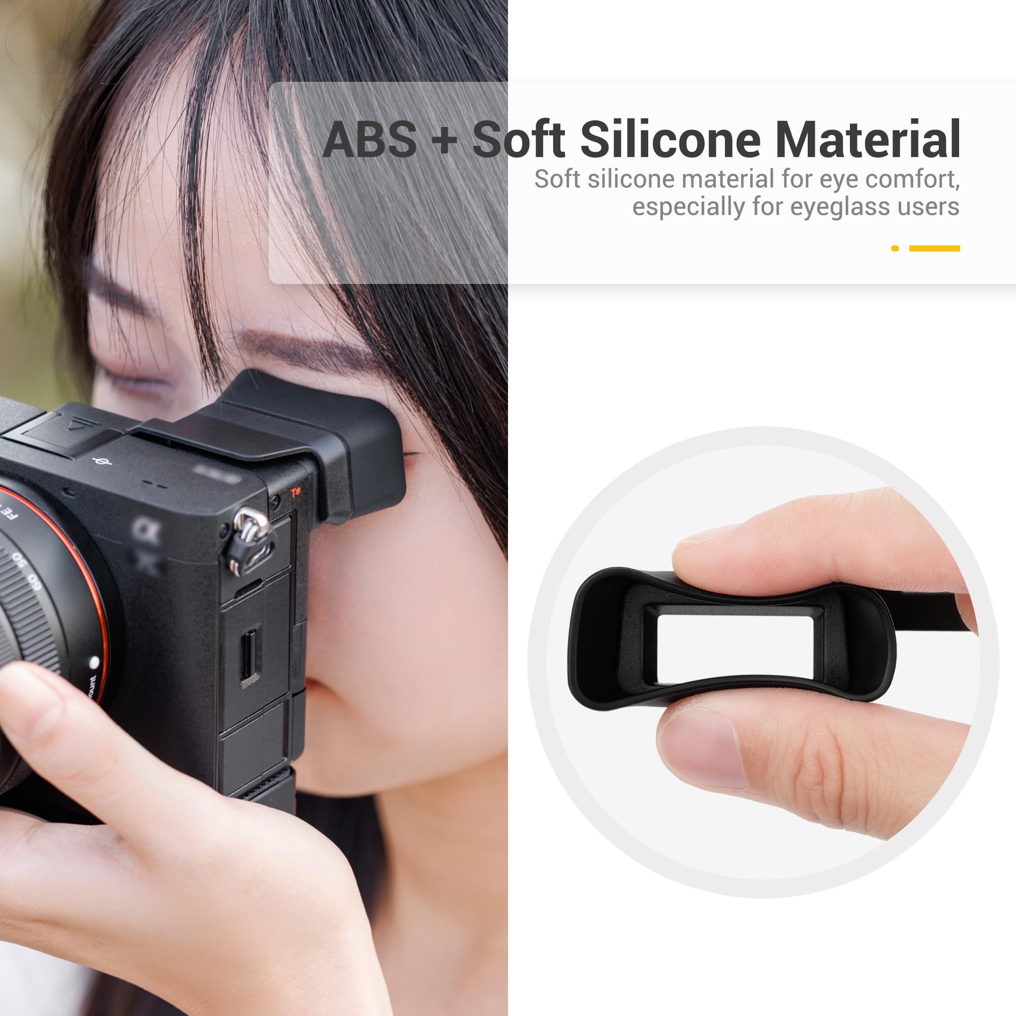 A7Cii A7Cr Eyecup Eyepiece, Soft Silicon Extended Camera Eye Cup Viewfinder Special Designed For Sony Alpha A7C Ii A7C R Full Fr