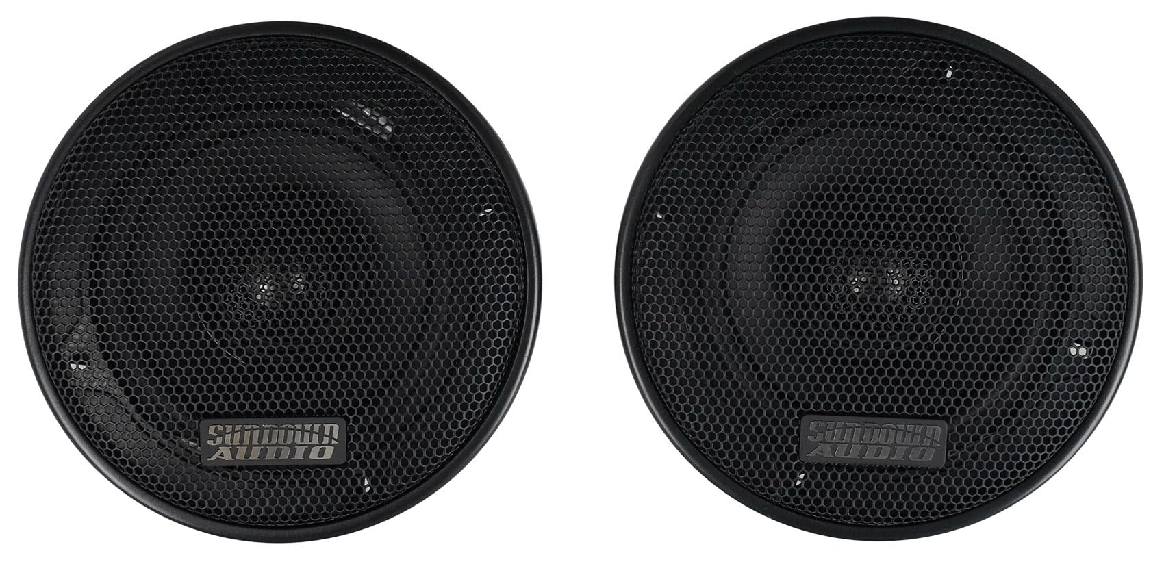 Sundown Audio Pair E-5.25CX 5.25-Inch 50 Watt RMS Coaxial Car Audio Speakers, Titanium Dome Tweeters, Polypropylene Cones, Grill
