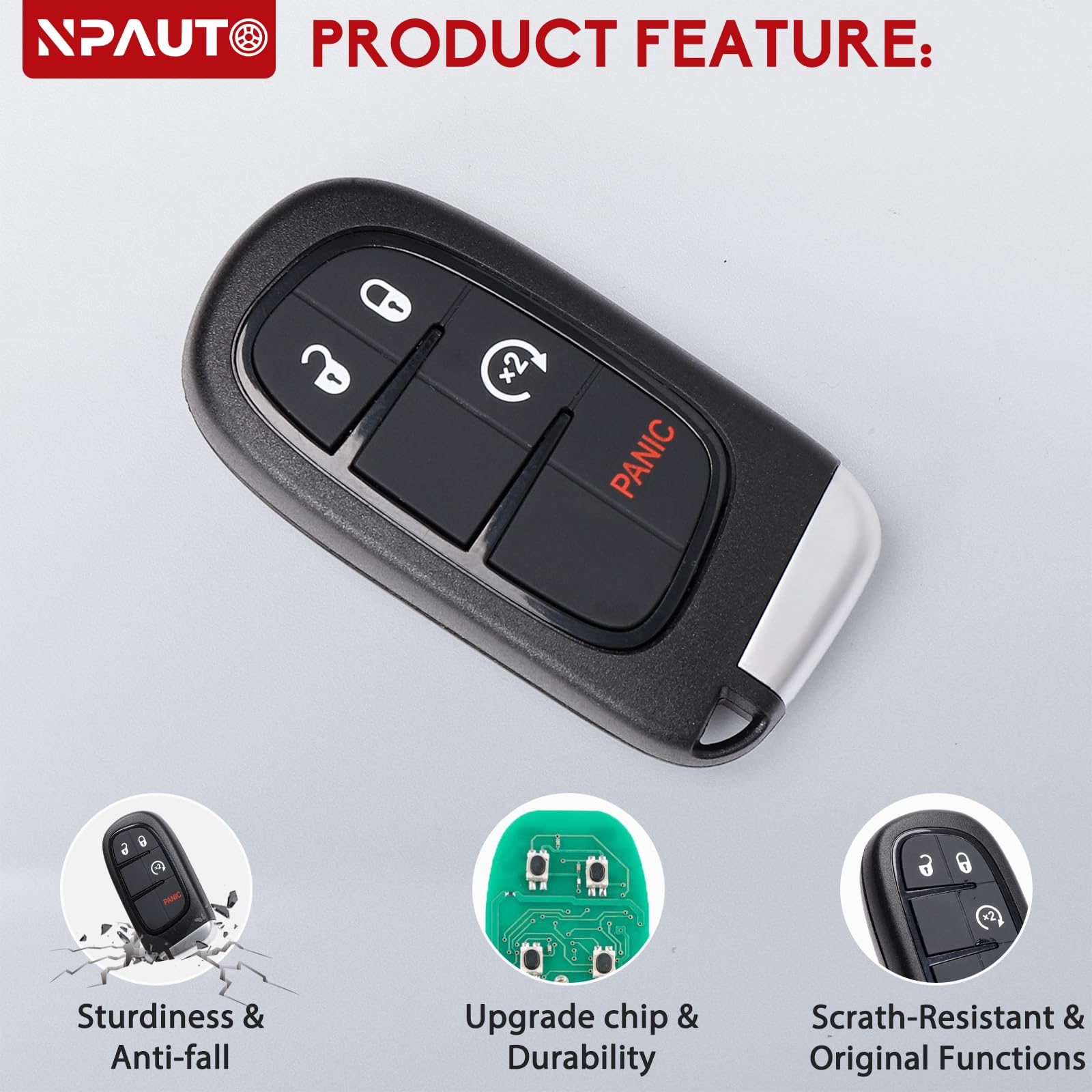Npauto Key Fob Replacement For 2013 2014 2015 2016 2017 2018 Dodge Ram 1500 2500 3500 4500   Keyless Entry Remote Control Car St