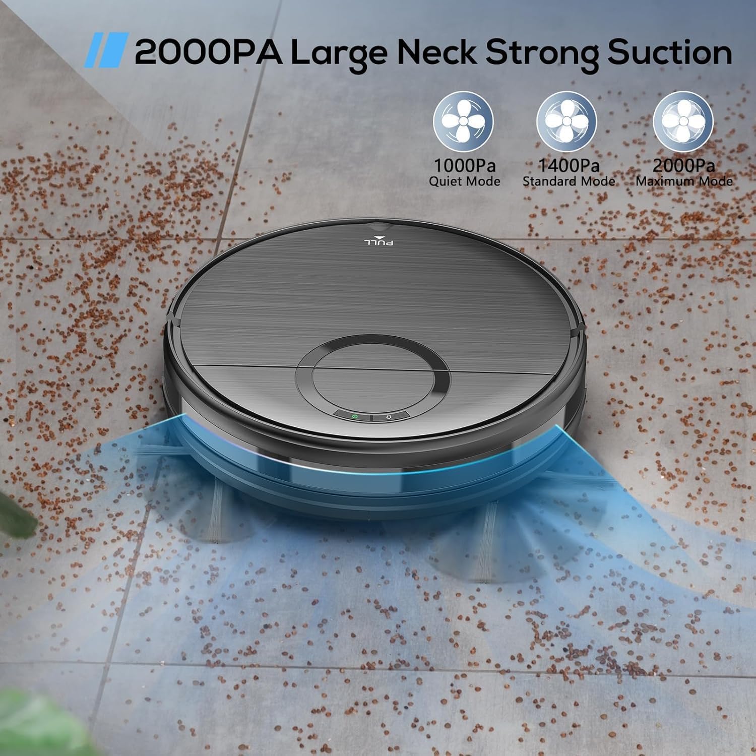 Robot Vacuum And Mop Combo, 2 In 1 Mopping Robot Vacuum Cleaner With Schedule, Wi Fi/App/Remote, 2000Pa Max Suction, Self Chargi