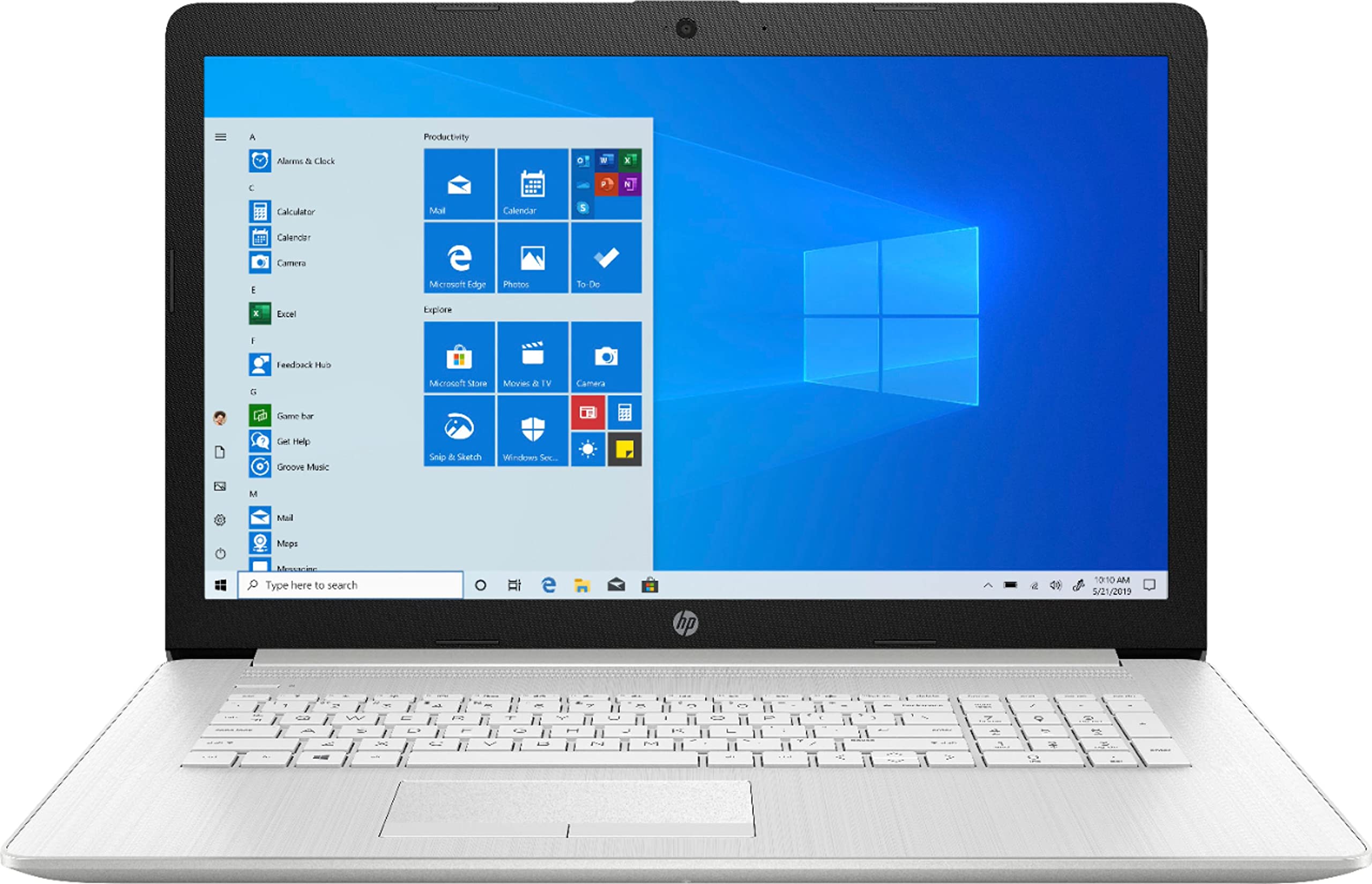 HP 17.3 Full HD (1920 x 1080) Laptop, Intel Core i5-1135G7, 8GB RAM, 256GB SSD, Windows 10 Home, Natural Silver (17-by4633dx)