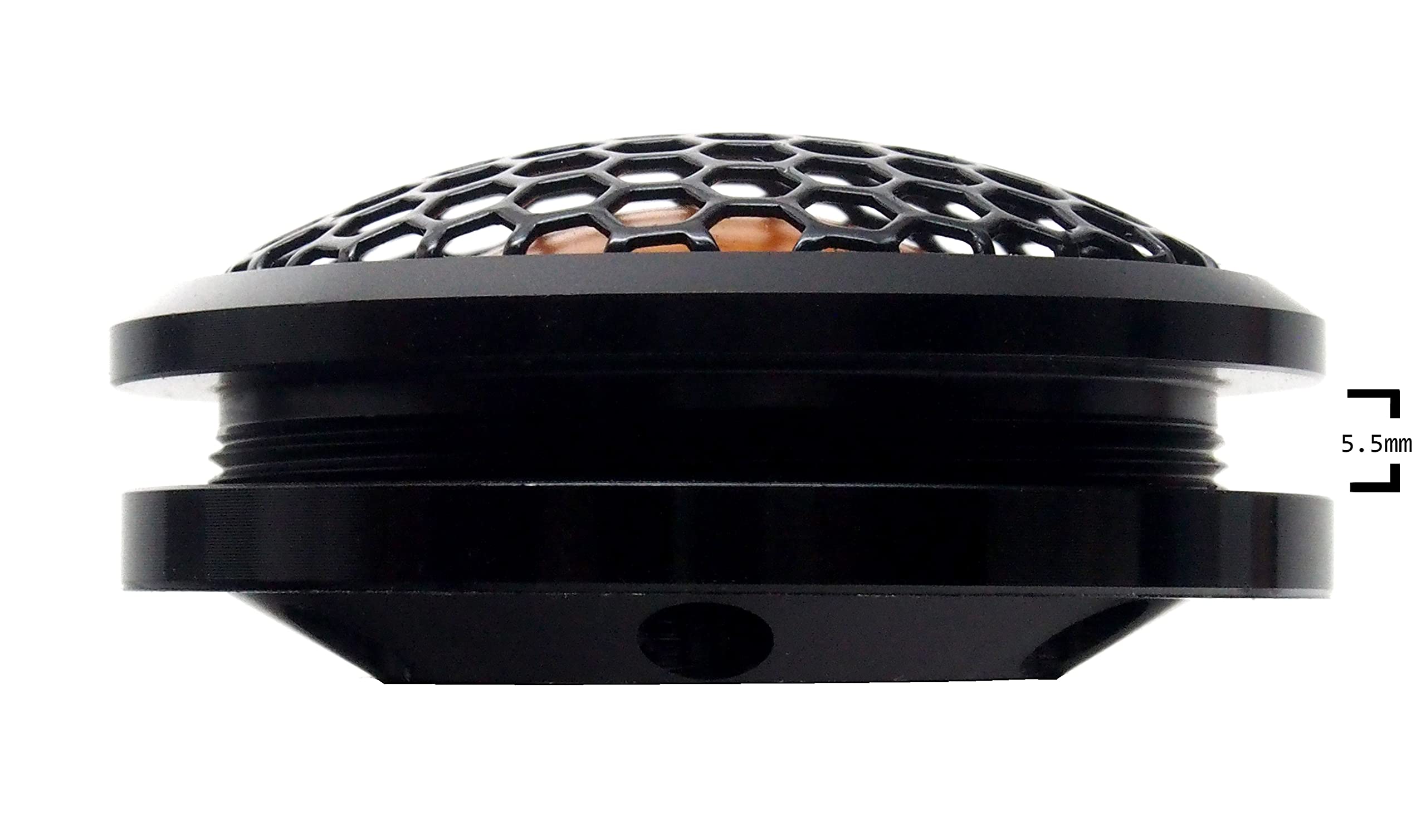Bzrk Audio Rs T150 1 Inch Dome Tweeters For Car  150 Watts Each  Aluminum/Neodymium   Flush Mount Only Black/Copper