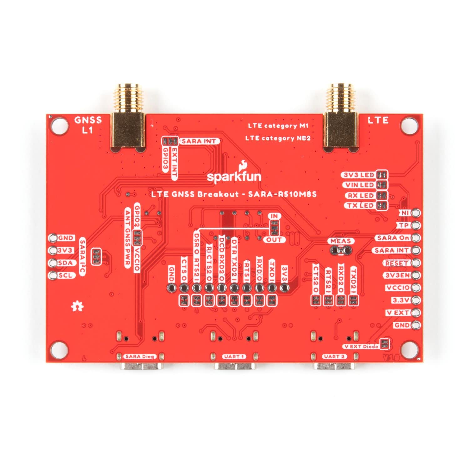 Sparkfun Lte Gnss Breakout   Sara R5   Includes 1X Breakout And 1X Hologram Euicc Sim Card Secure Cloud Lte M Data Communication