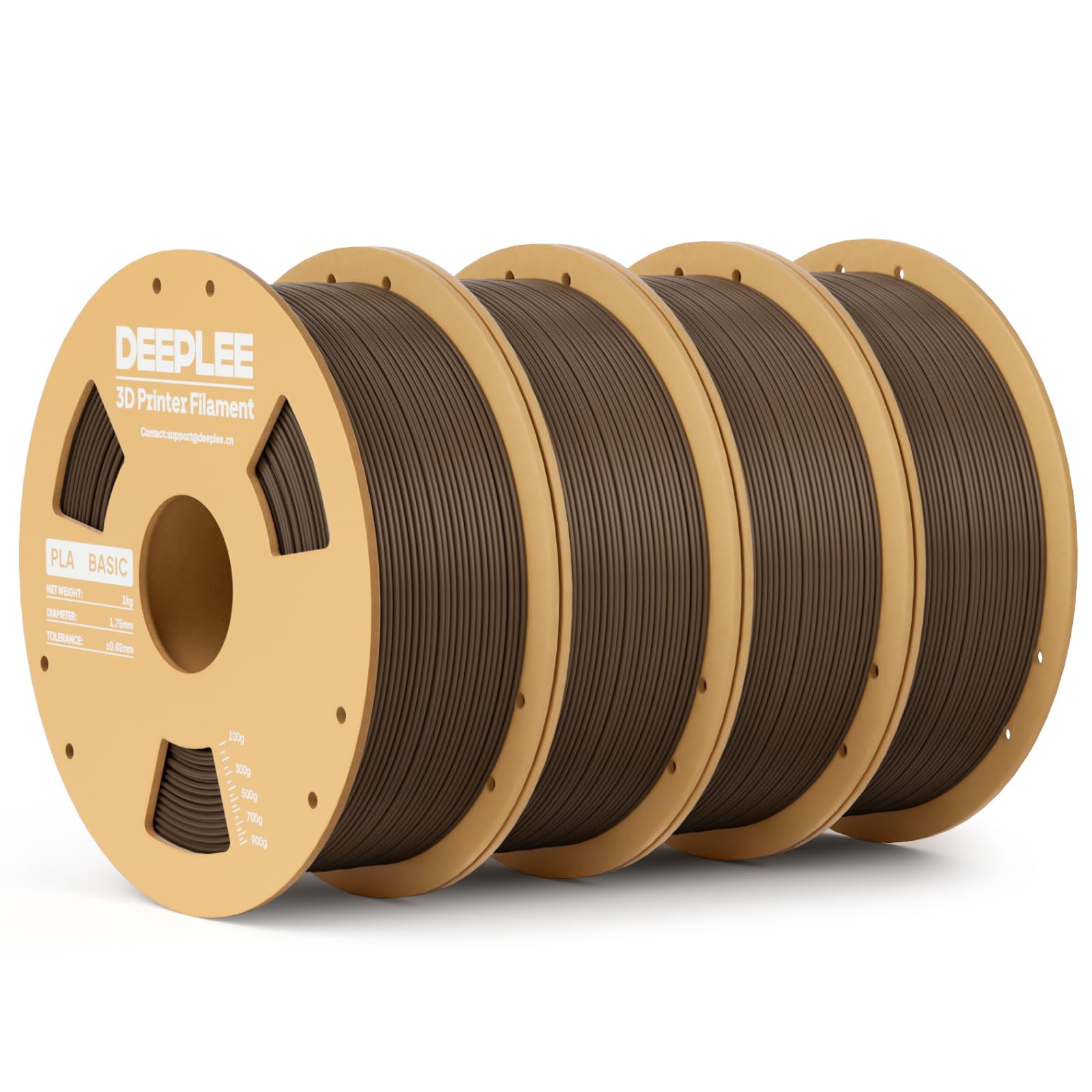 DEEPLEE Basic PLA Filament 1.75mm, 3D Printer Filament, Brown 4kg