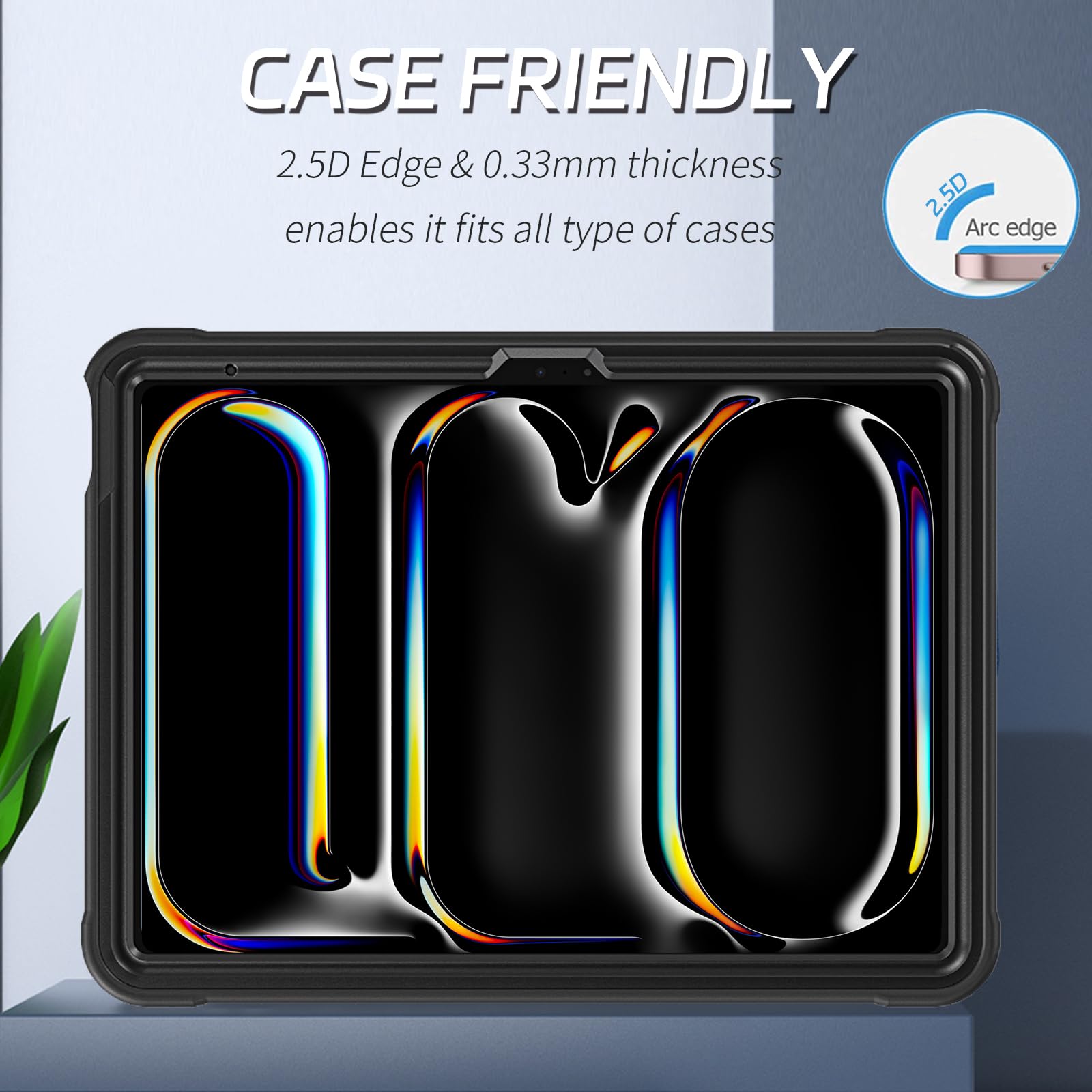 Zenrich [2Pack] Tempered Glass Screen Protector For Ipad Pro 13 Inch (M4 2024 New Released 7Th Generation) With [Anti Blue Light