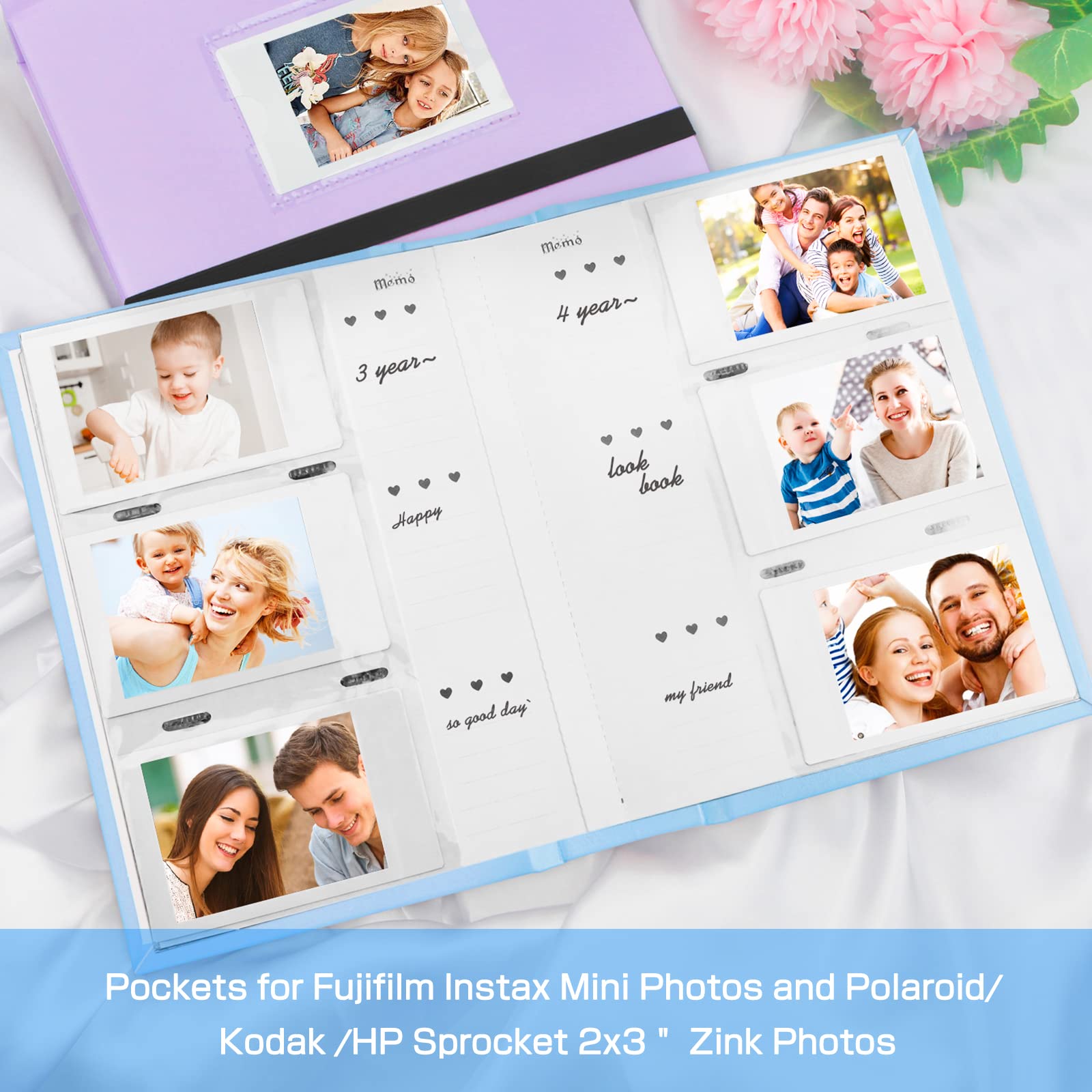 180 Pockets 2X3 Photo Album With Memo Areas For Fujifilm Instax Mini 1112 9 8 40 Evo Instant Camera