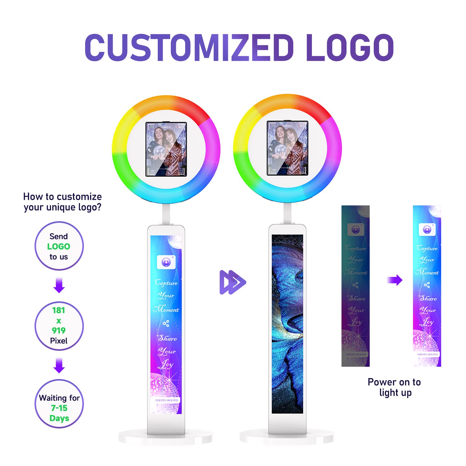 Harzhi Portable Photo Booth Compatible With Ipad 12.9In 10.9In 10.2In, For Ipad Photo Booth Shell Stand Stand Software App Contr