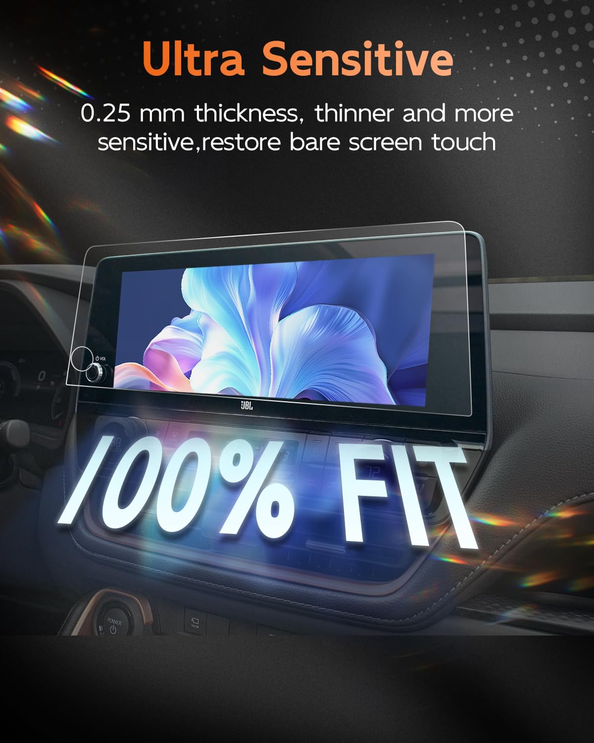 Cdefg (2Pcs Grand Highlander Anti Reflection Screen Protector, 12.3 Inch, For 2024 2025 Toyota Grand Highlander Accessories, Xle/Limited/Platinum, Ultra Clear Anti Glare 2Pcs