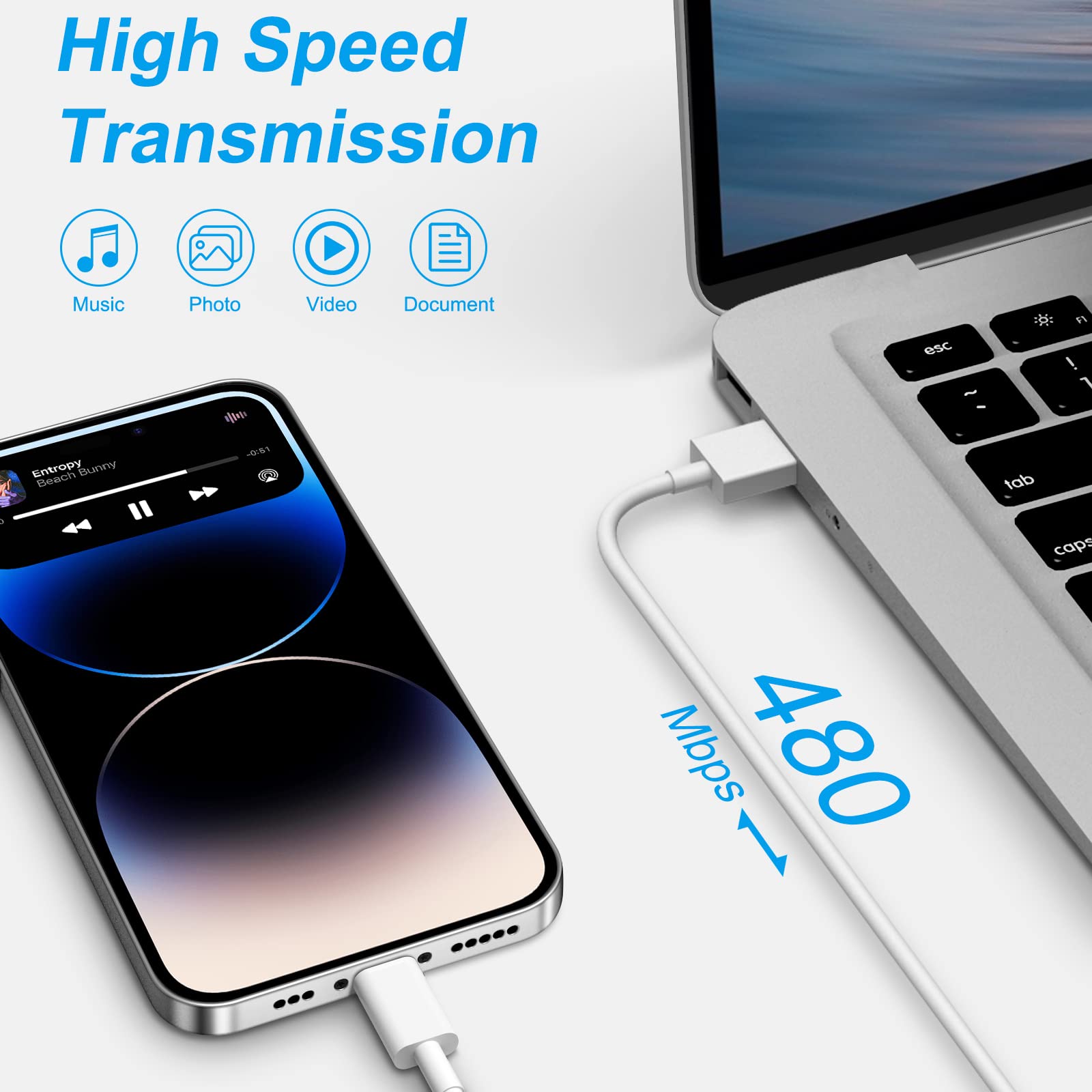 Iphone Charger   3 Pack Usb Wall Charger Cube Block Adapter With 6Ft Usb Fast Charging Cable Compatible With Iphone 14 13 12 11