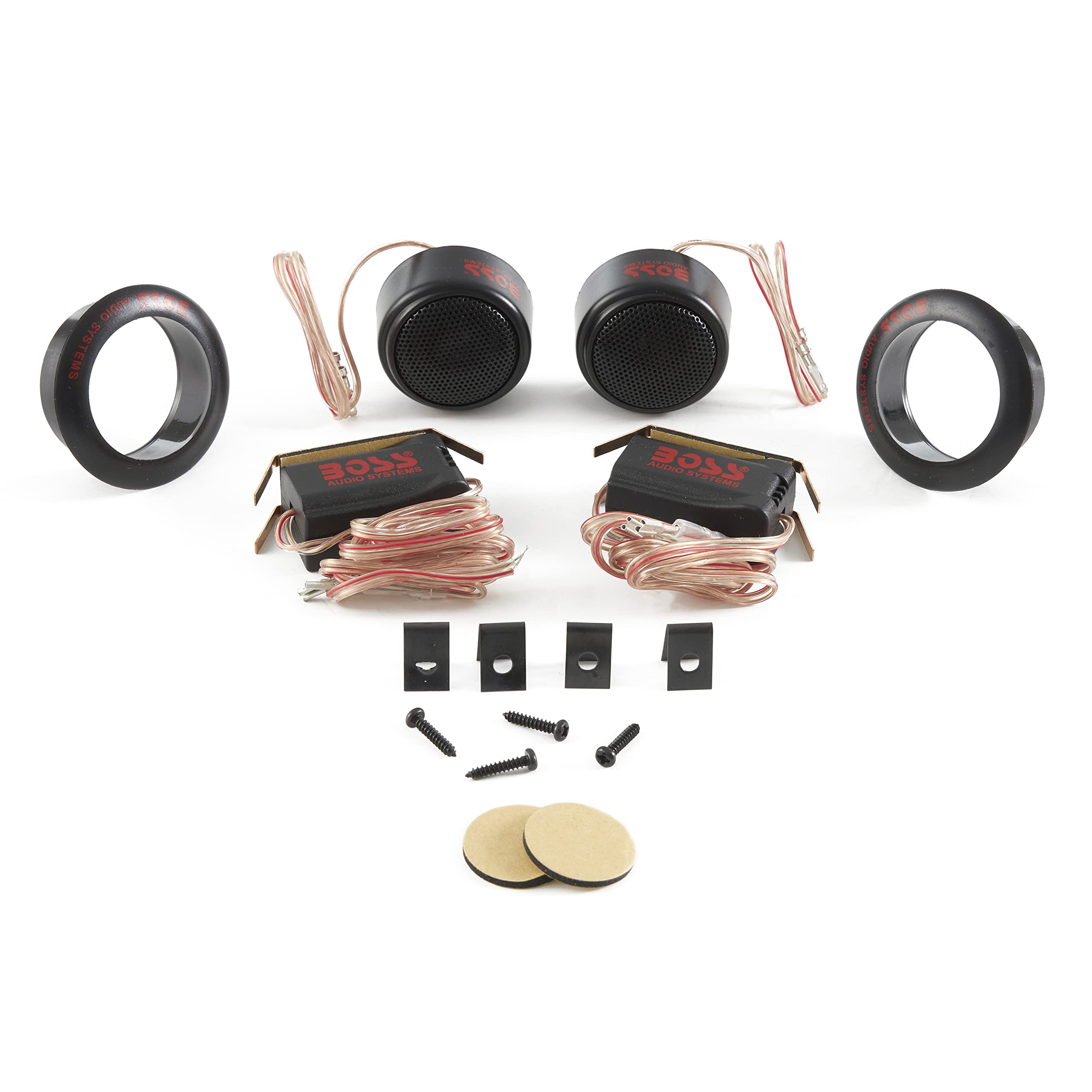 Boss Tw15B 250W 1 Inch Micro Dome Car Audio Tweeters Black + External Crossovers