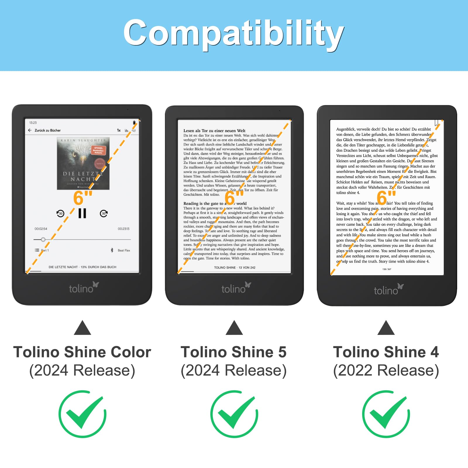 Fintie Stand Case For 6    Kobo Clara Bw (2024) / Kobo Clara Colour (2024) / Kobo Clara 2E (2022) Ereader   Premium Pu Leather P