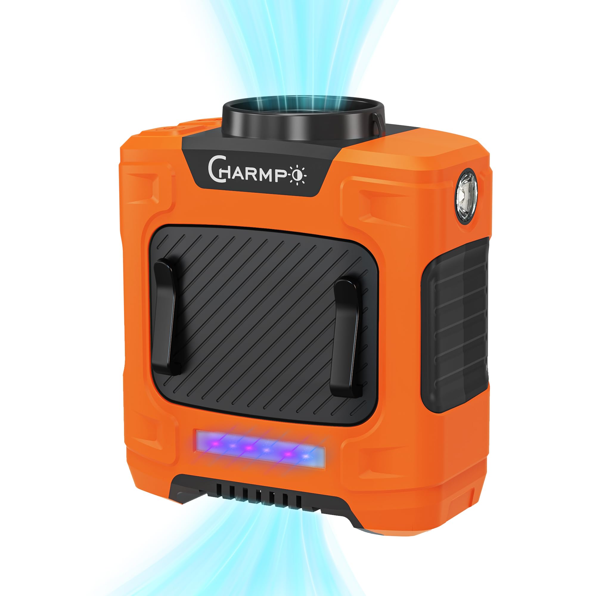 Charmp? Waist Fan   Portable Neck Fan With 10000Mah Battery, 24 Hour Runtime, Led Sos Light, 3 Speeds, 15500Rpm Strong Airflow  