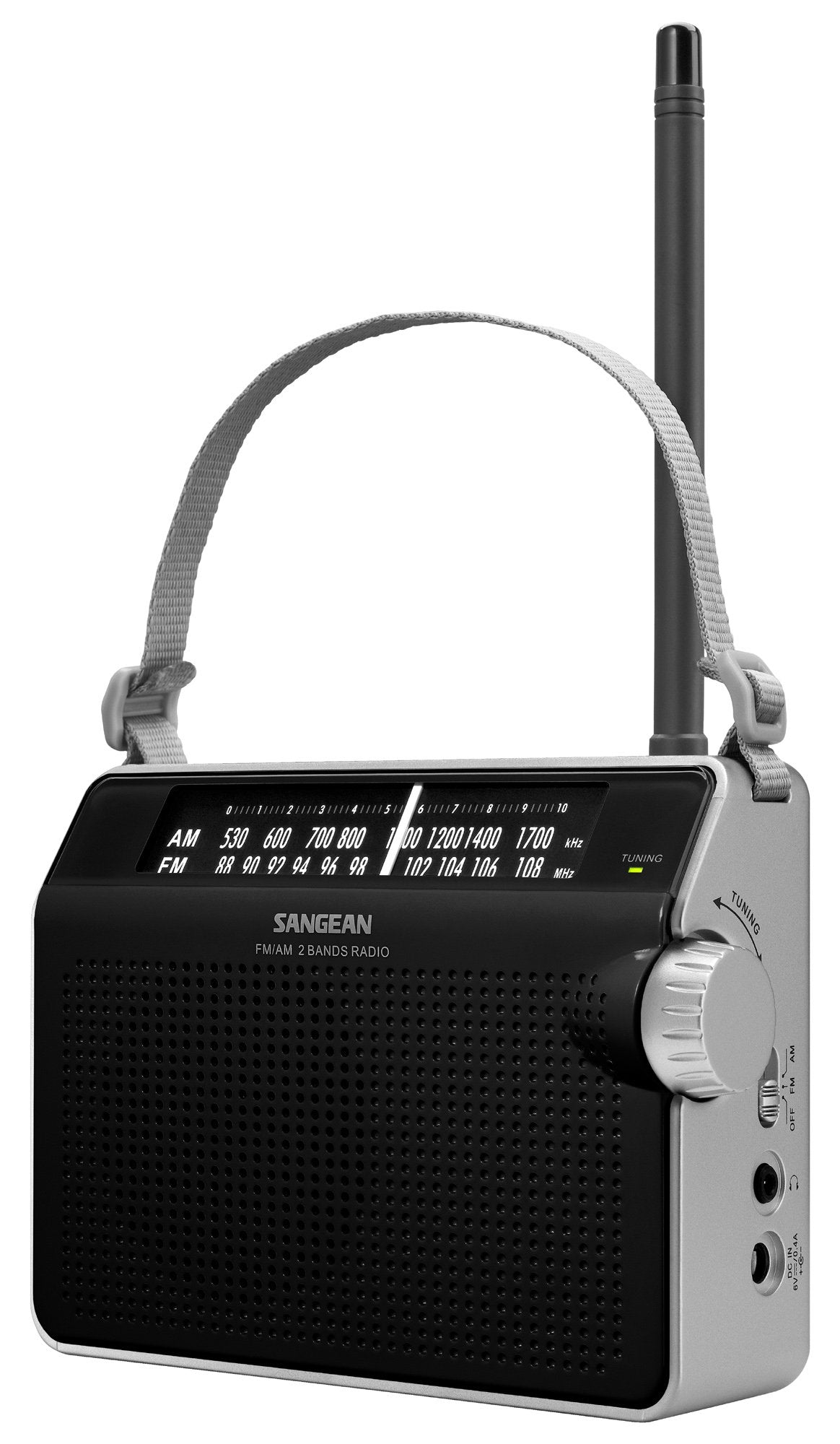 Sangean Pr D6Bk Am/Fm Compact Analog Portable Radio,Black
