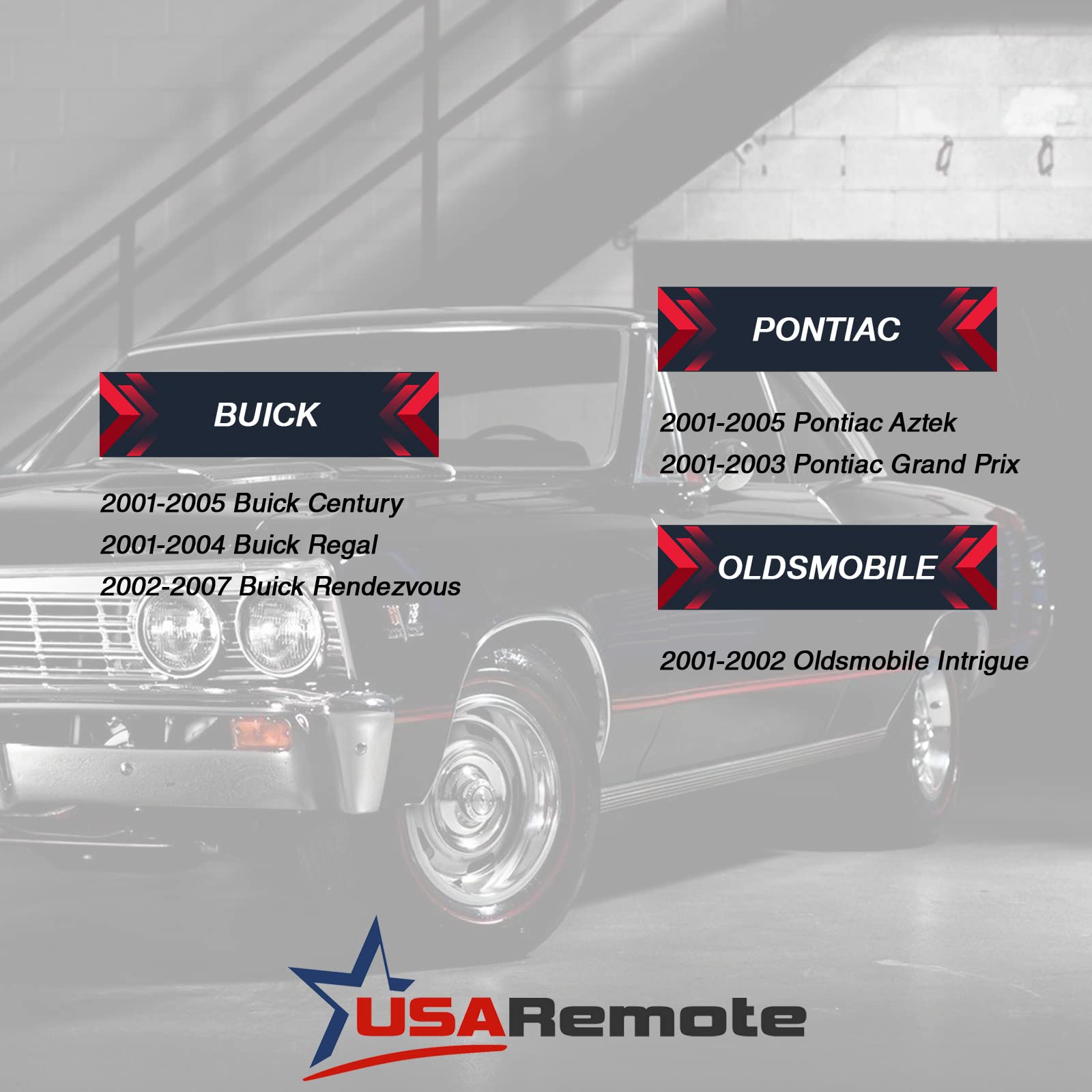 Key Fob Keyless Entry Remote Fits Buick Century Regal Rendezvous/Oldsmobile Intrigue/Pontiac Aztek Grand Prix 2001 2002 2003 200