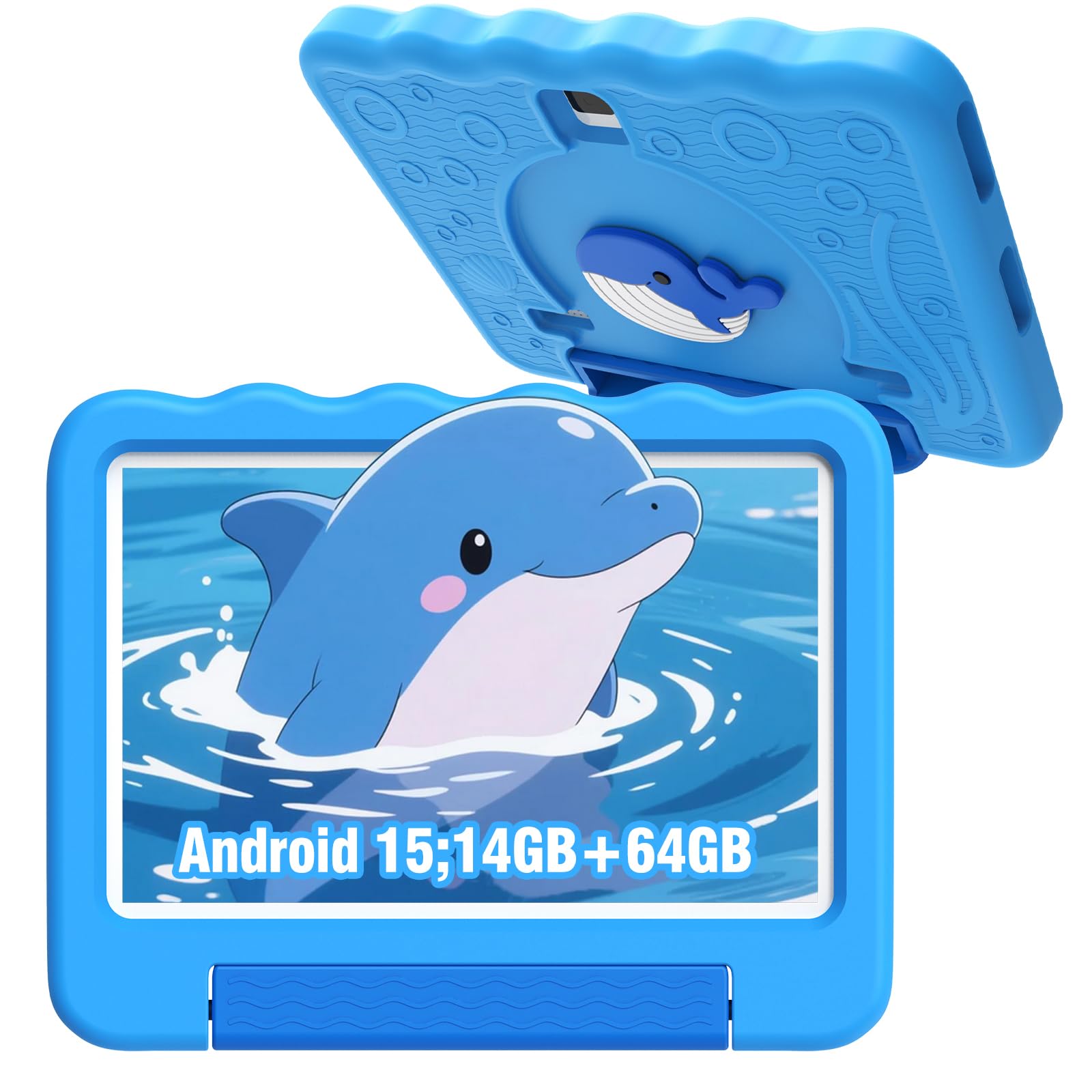 Kids Tablet 10 Android 15 Tablet for Kids 14(6+8)GB 64GB Octa-Core CPU, Toddler Tablets with Lots of Offline Content Parental 