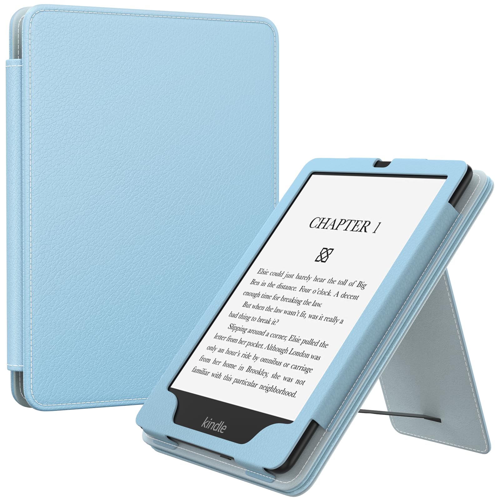 MoKo Case for 7'/6.8' Kindle Paperwhite(12th/11th Generation 2024/2021) and Kindle Colorsoft Signature Edition, Slim PU Shell Cover Case with Auto Wake/Sleep for Kindle Paperwhite 2024, Sky Blue