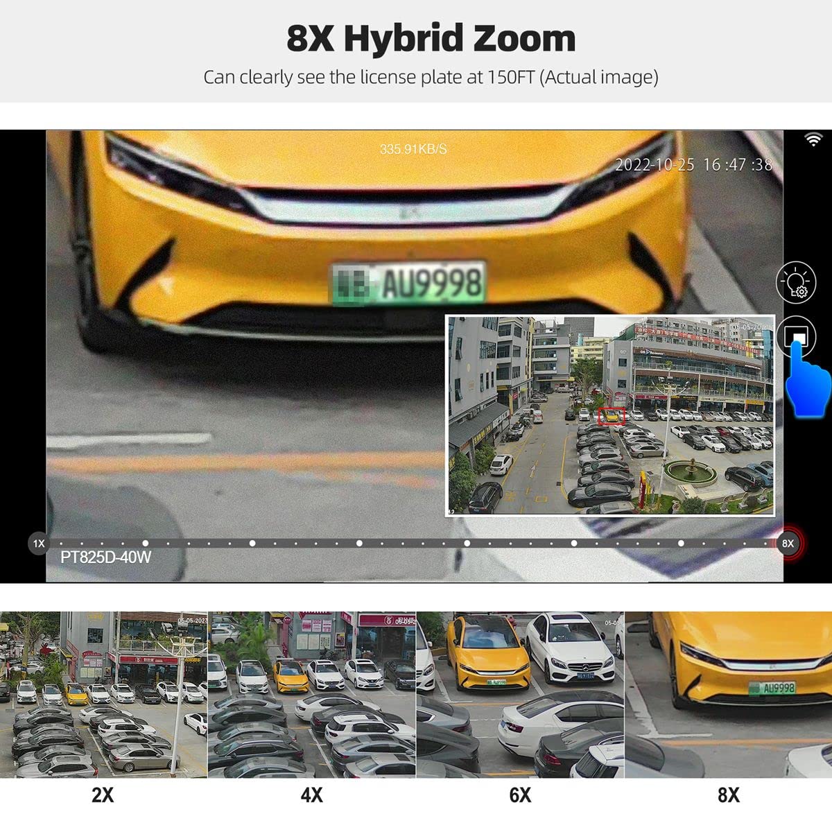 [4Mp Dual Lens & 8X Hybrid Zoom]4Mp Ptz Security Camera Outdoor And Indoor With 128Gb Card, Surveillance Cameras For Home With S