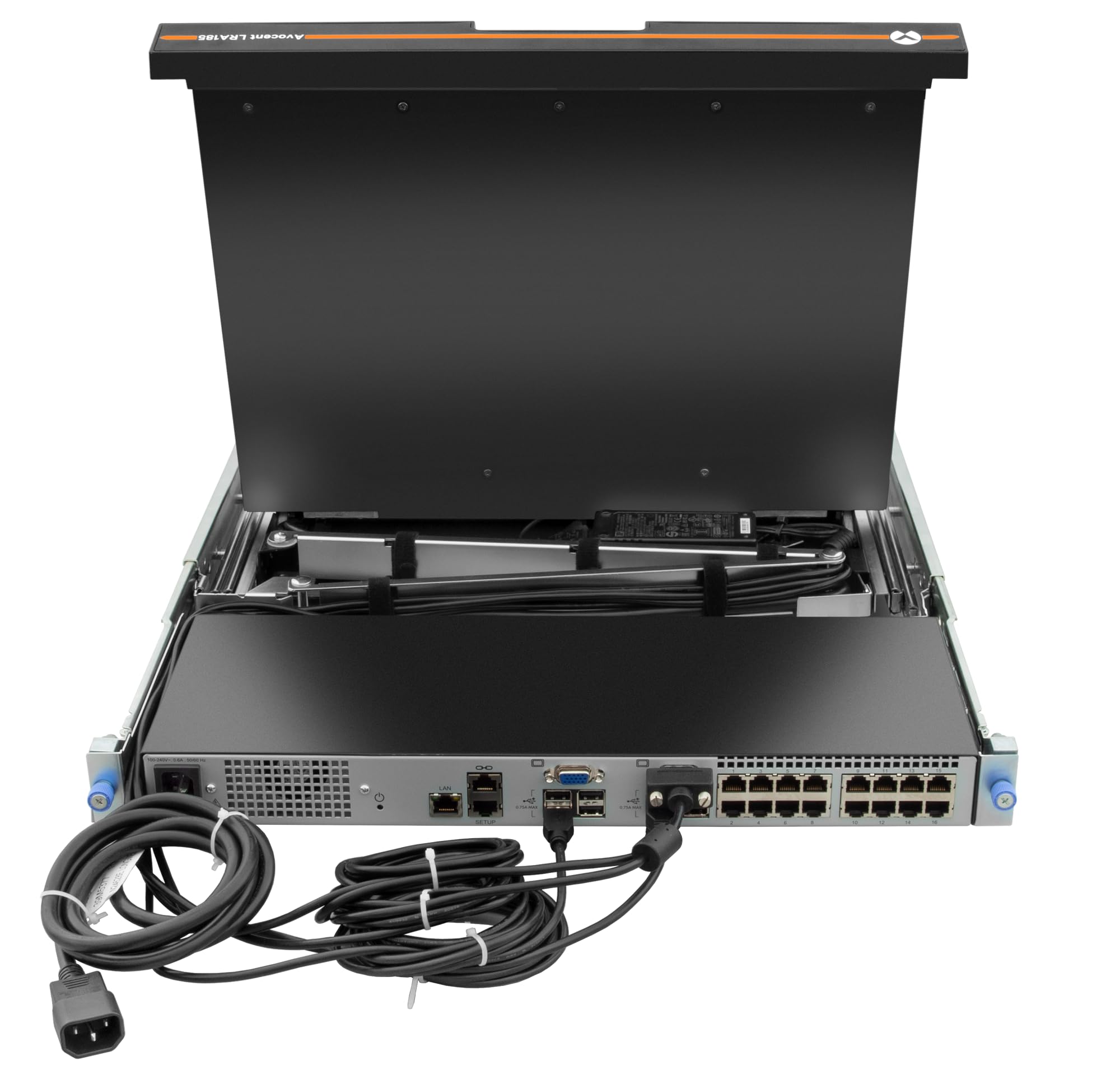 Vertiv Avocent Lra, Local Rack Access, 1U, Rack Mount Console, 16 Port Kvm, 18.5    Display, 16 Cables (Lra185Kmm16D G01)