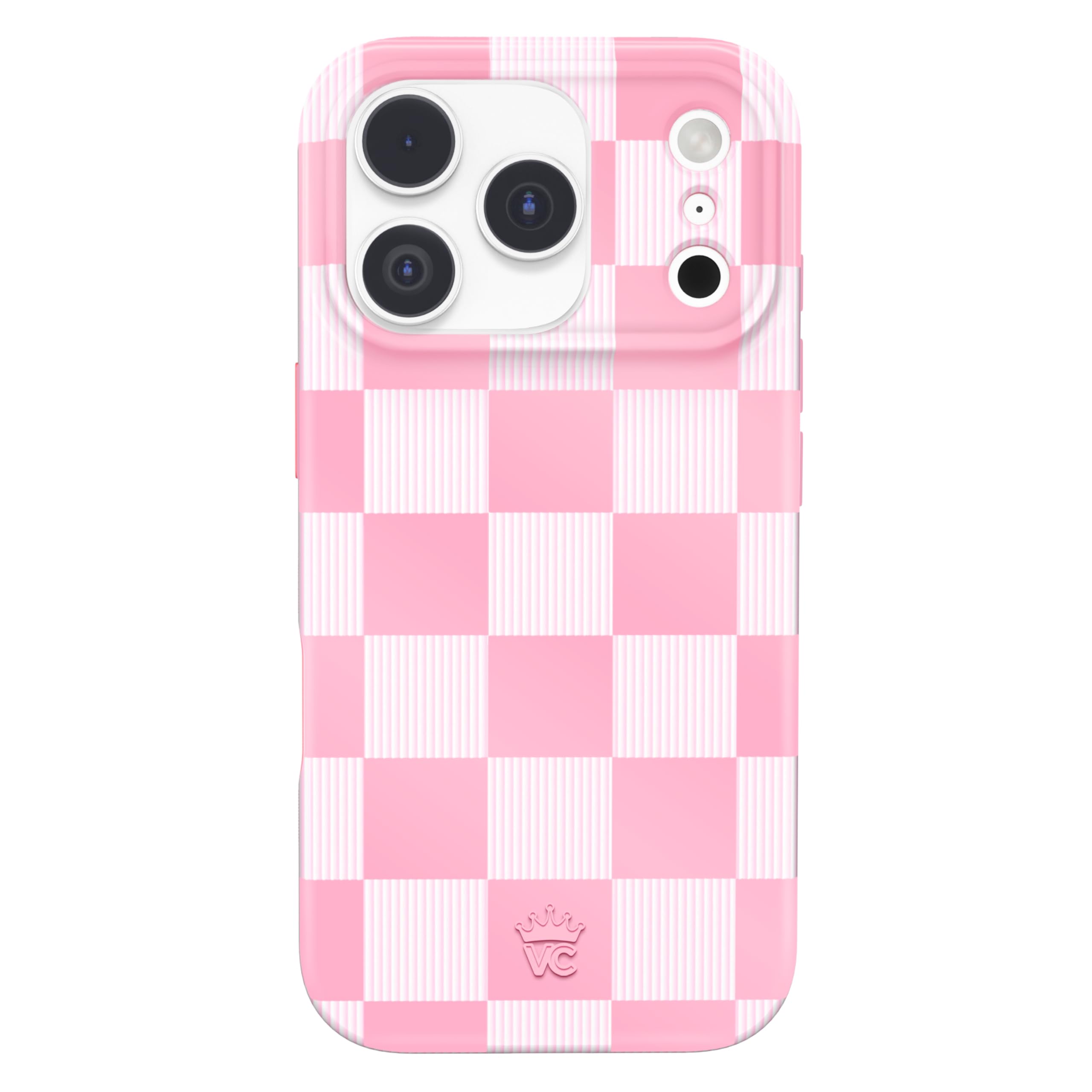 VELVET CAVIAR Case for iPhone 17 Pro | Compatible with MagSafe | 10ft Drop Tested | Protective Designer Cases | Pink Vibe Checke