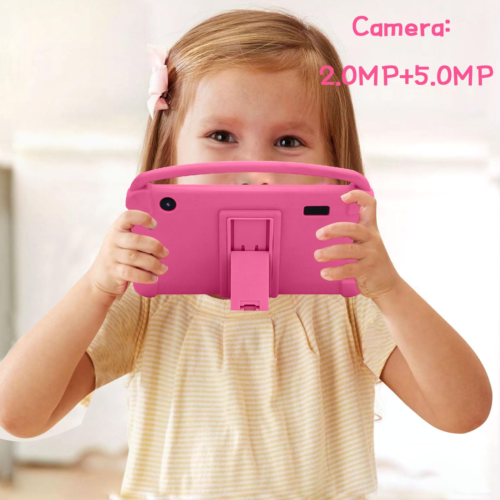 Yqsavior Kids Tablets, Android 12 Tablet For Kids, 4Gb Ram 32Gb Rom Toddler Tablet 7 Inch Ips Screen, Parental Control, 2+5Mp Du