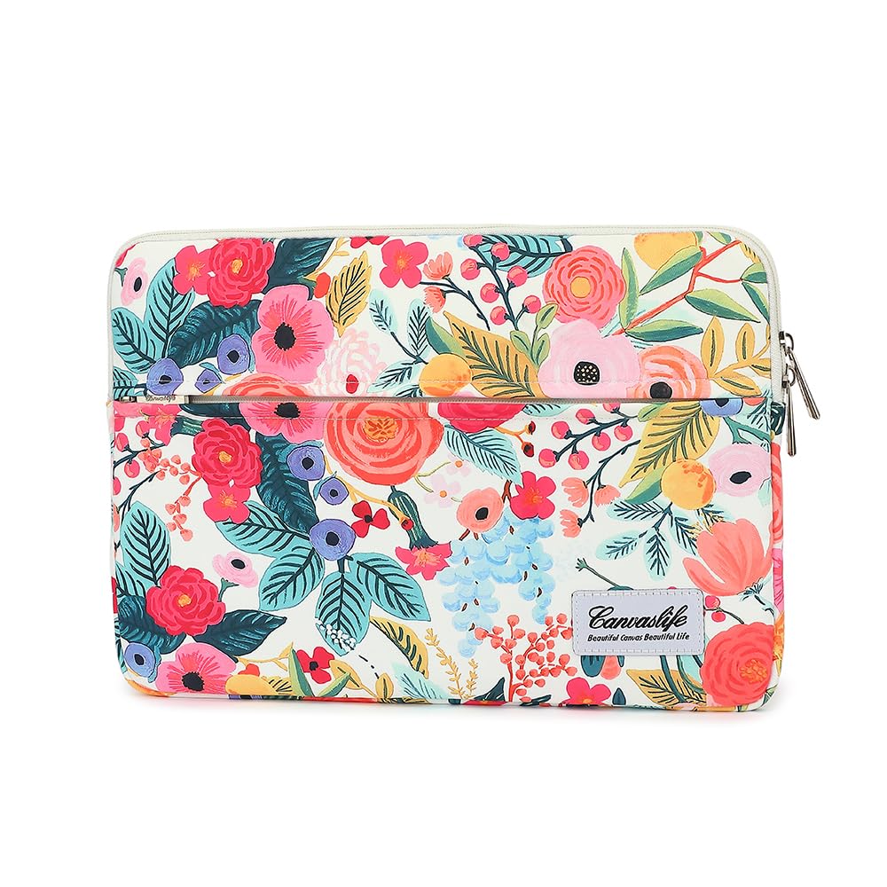 Canvaslife Garden Rose Waterproof Pattern Laptop Sleeve 15 Inch 15 Case And 15.6 Laptop Bag