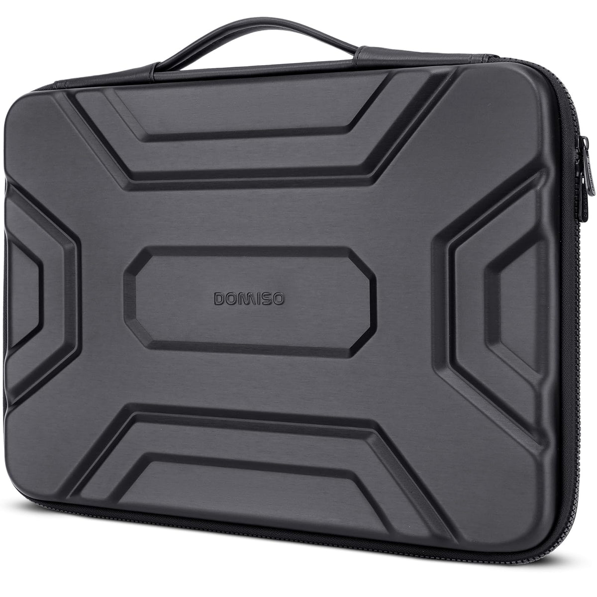 DOMISO 17 inch Laptop Sleeve with Handle Shockproof Computer Bag Waterproof EVA Protective Carrying Case for 17.3' HP Dell Asus Lenovo Laptop, Black