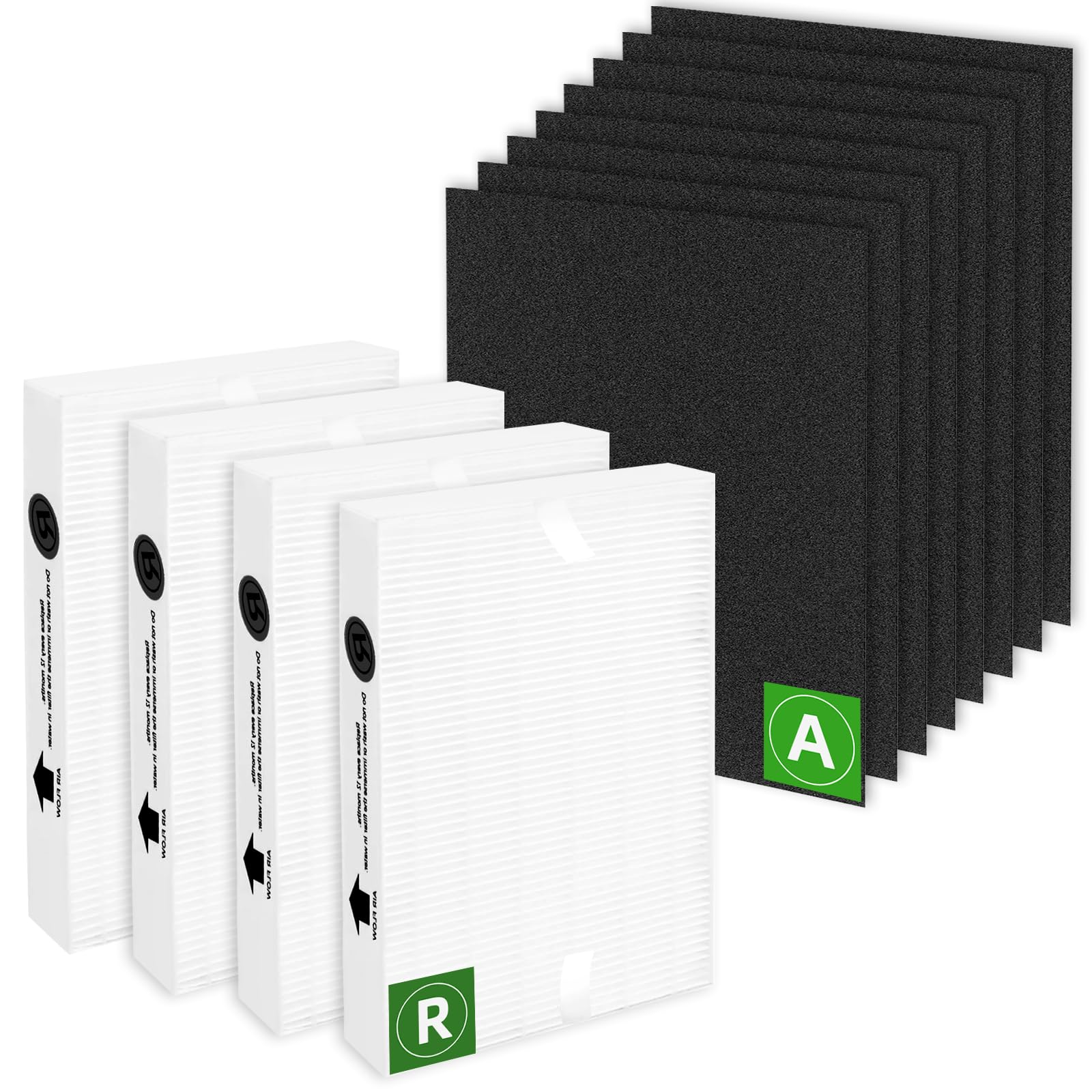 Hpa100 Replacement Filters For Honeywell Air Purifier,Compatible With Hpa100,Hpa094, Hpa104, Hpa105 Hpa3100, Hpa5100,4 Ture Hepa