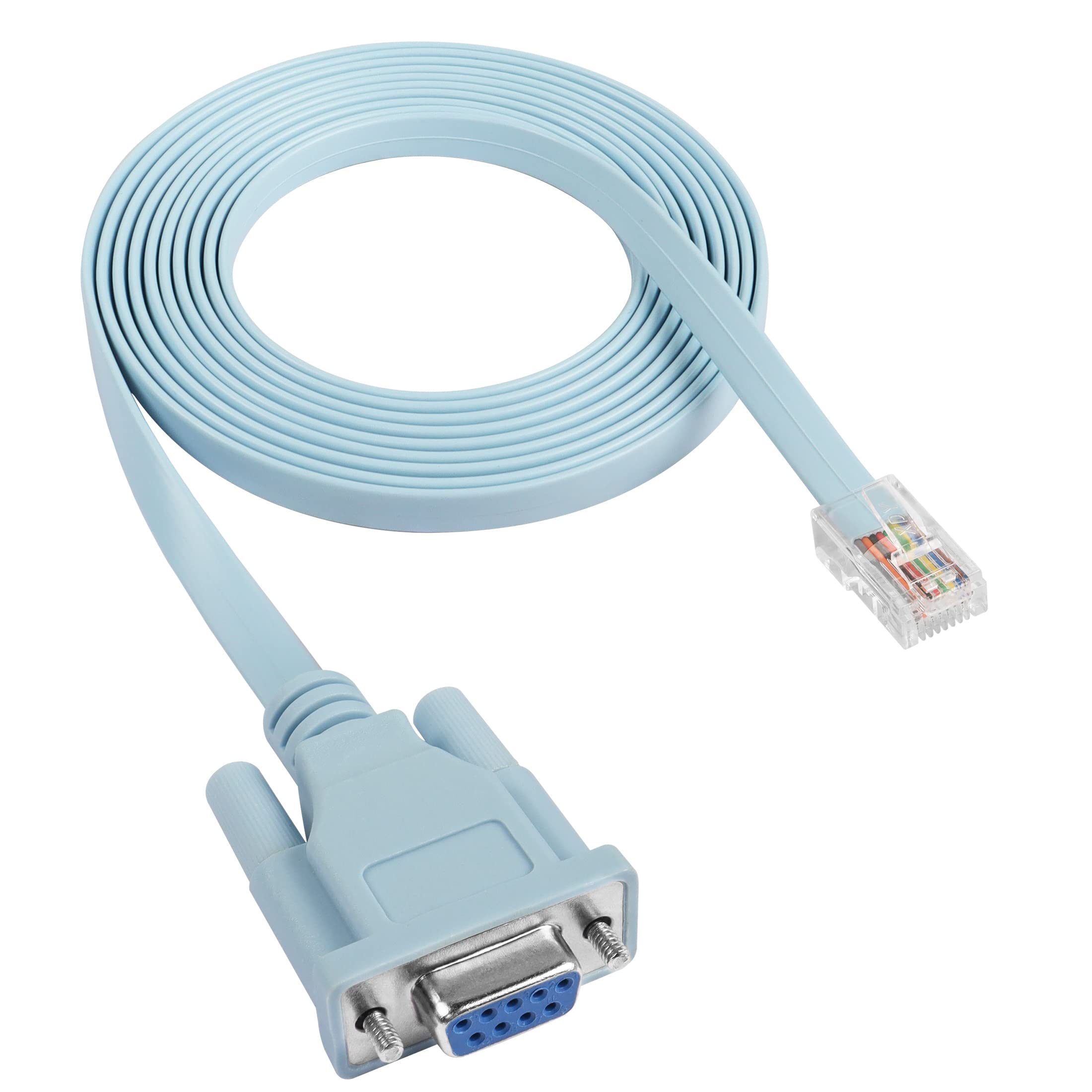 Yacsejao 3M/9.8Ft Db9 To Rj45 Console Cable Db9 9 Pin Female Serial Port Rs232 To Rj45 Converter Compatible With Cisco Router Sw