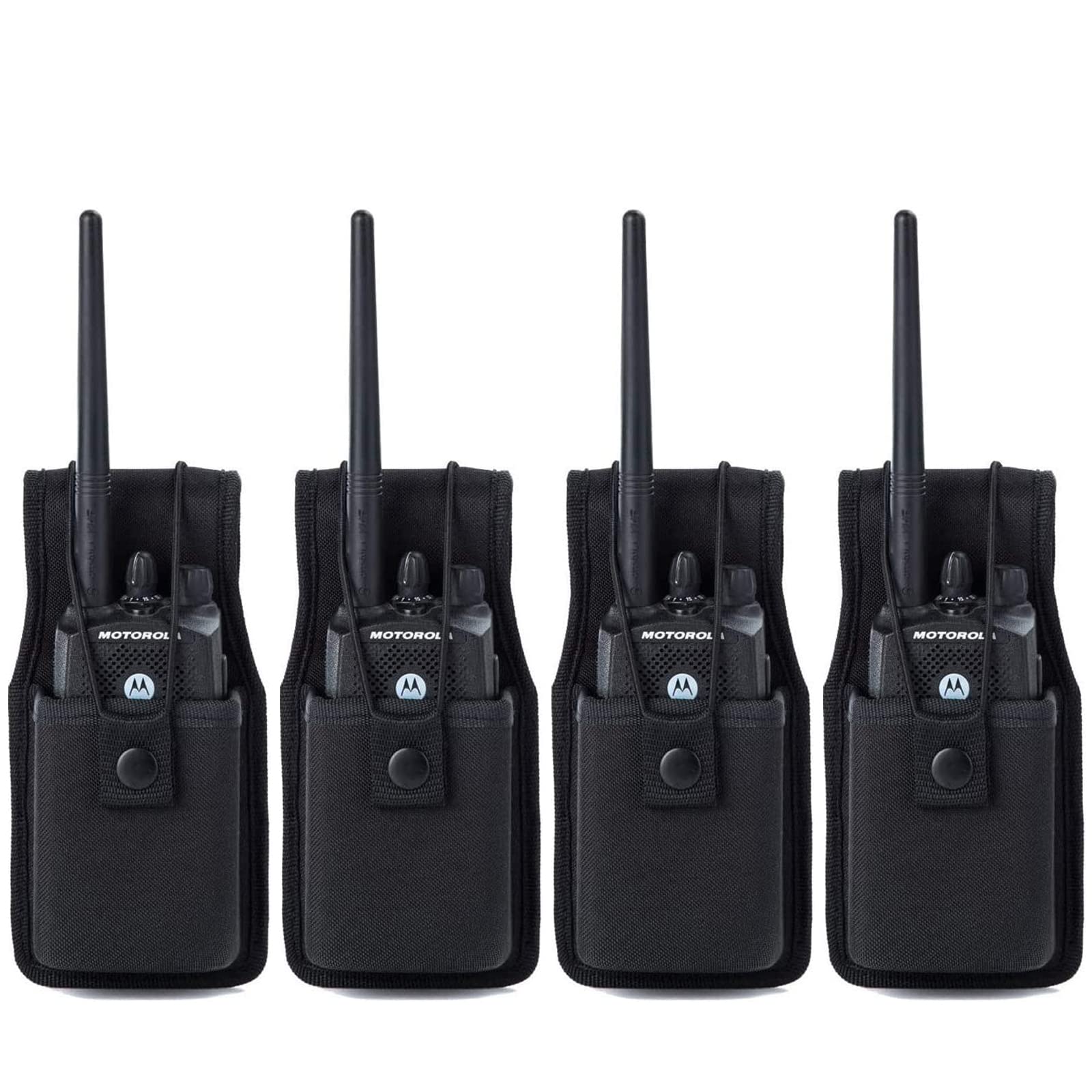 Luiton Universal Radio Case Two Way Radio Holder Universal Pouch For Walkie Talkies Nylon Holster Accessories For Motorola Mt500, Mt1000, Mts2000 And Similar Models(4Pack)