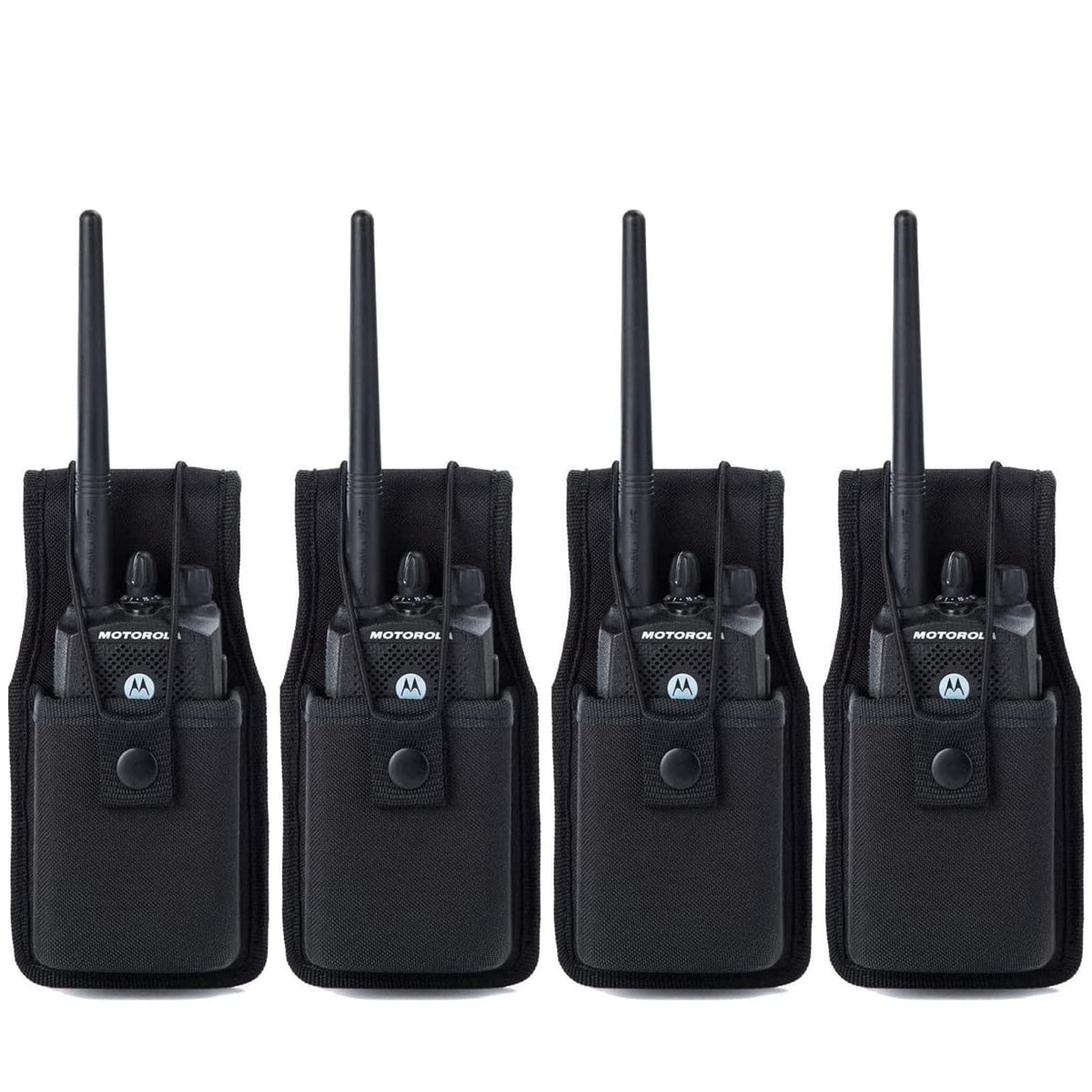 Luiton Universal Radio Case Two Way Radio Holder Universal Pouch For Walkie Talkies Nylon Holster Accessories For Motorola Mt500, Mt1000, Mts2000 And Similar Models(4Pack)