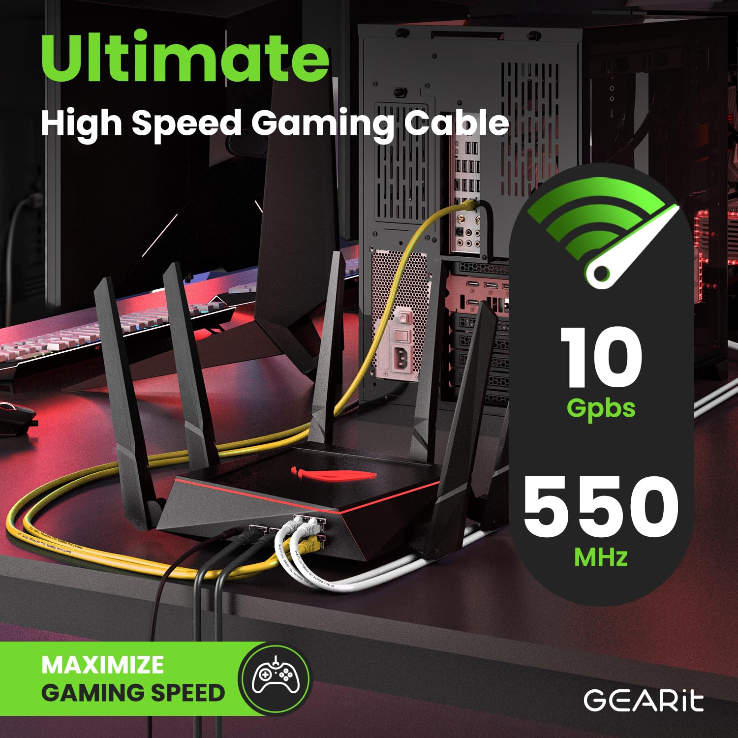 Gearit Cat 6 Ethernet Cable 2 Ft (24 Pack)   Cat6 Patch Cable, Cat 6 Patch Cable, Cat6 Cable, Cat 6 Cable, Cat6 Ethernet Cable,