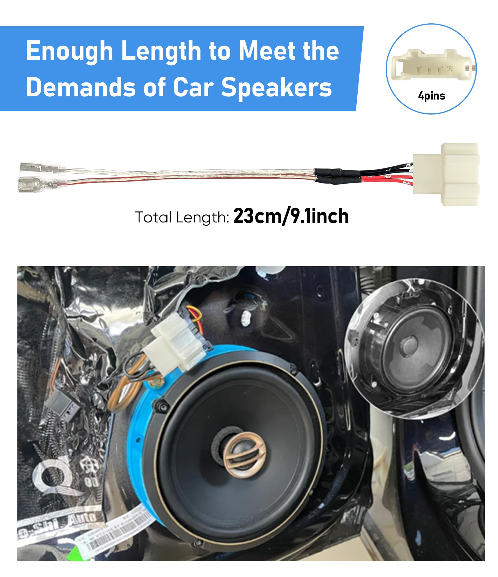 Car Front Rear Door Speaker Wiring Harness Connector Plug Replace For Volkswagen Vw 2009 2018 Ti'Guan,1999 2019 Golf,1999 2016 J