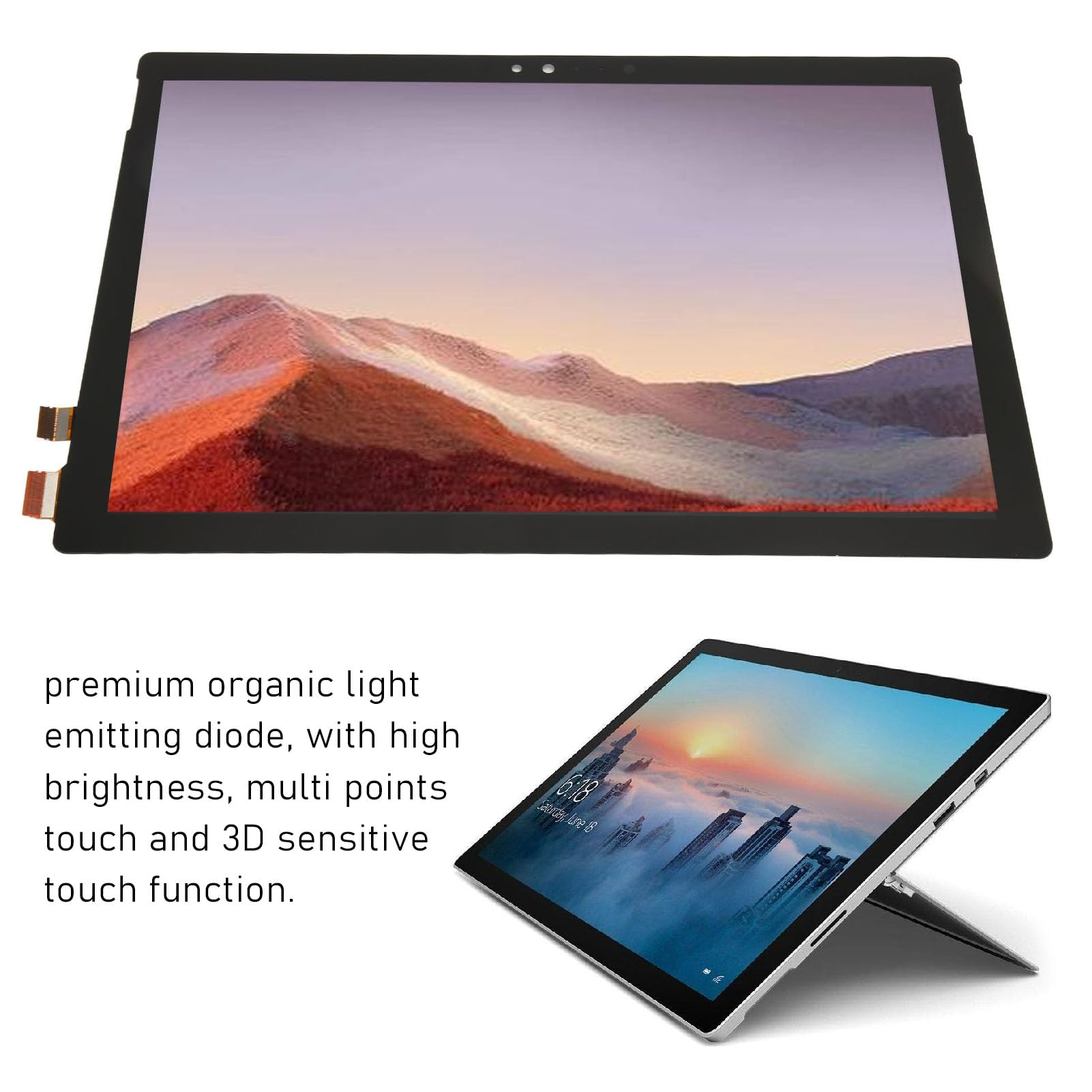 Screen Replacement For Microsoft Surface Pro 4 1724 12.3 Inch(M1010537 003), Oled Display Touch Screen Digitizer Assembly, Lapto