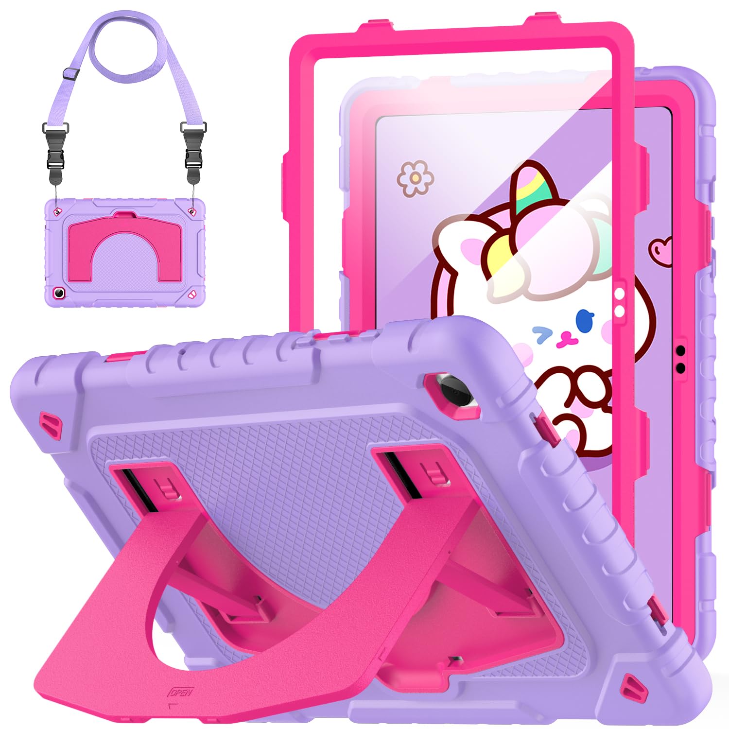 OKP Case for Samsung Galaxy Tab A11+ Plus 2025/ A9+ Plus 11 Inch 2023, Shockproof Rugged 11 Galaxy A9+/ A11+ Tablet Cover with B