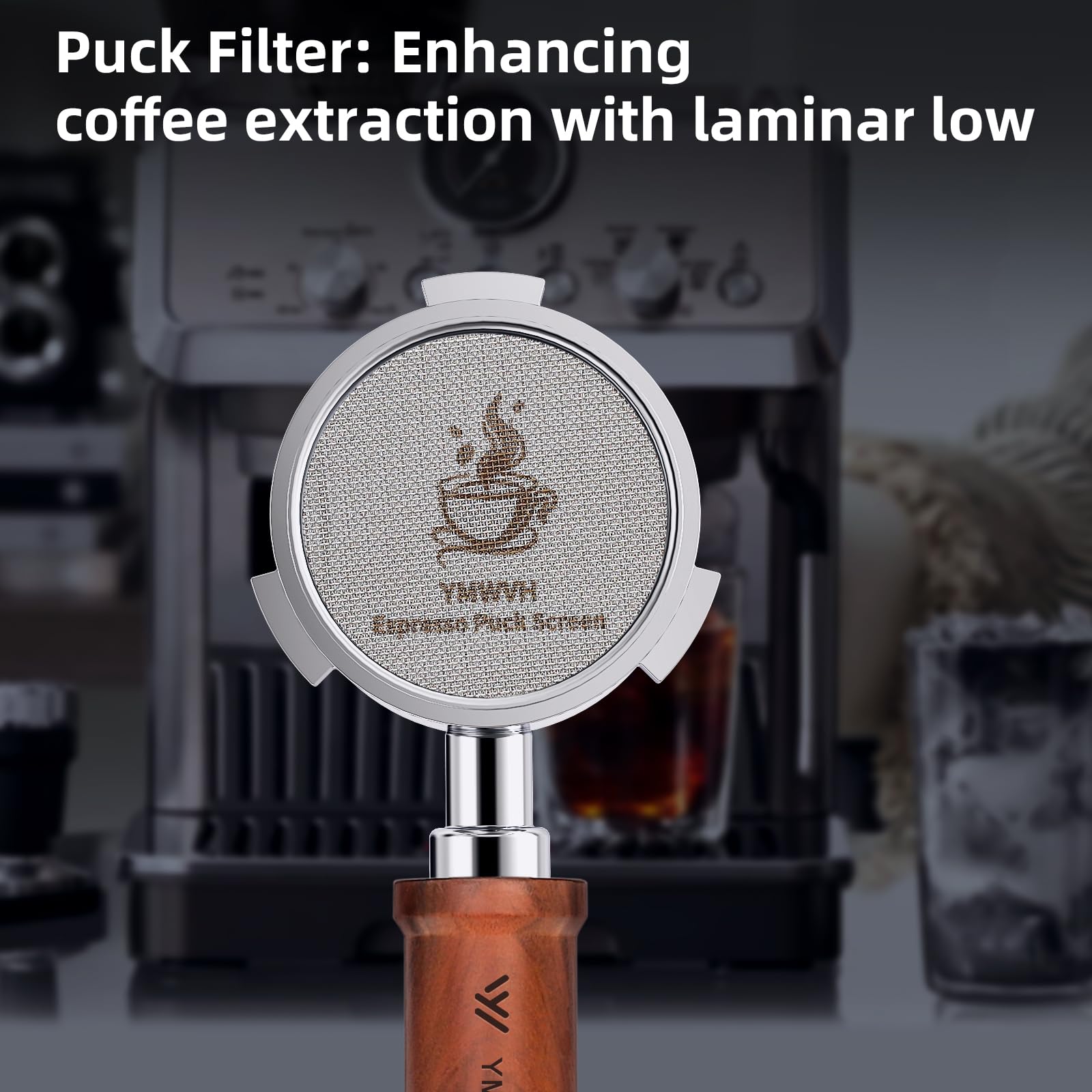 51Mm Espresso Bottomless Portafilter 3 Ears Fit For Delonghi Ec680, Ec685 & Ec885 Espresso Machine, 100% Stainless Steel Bottoml