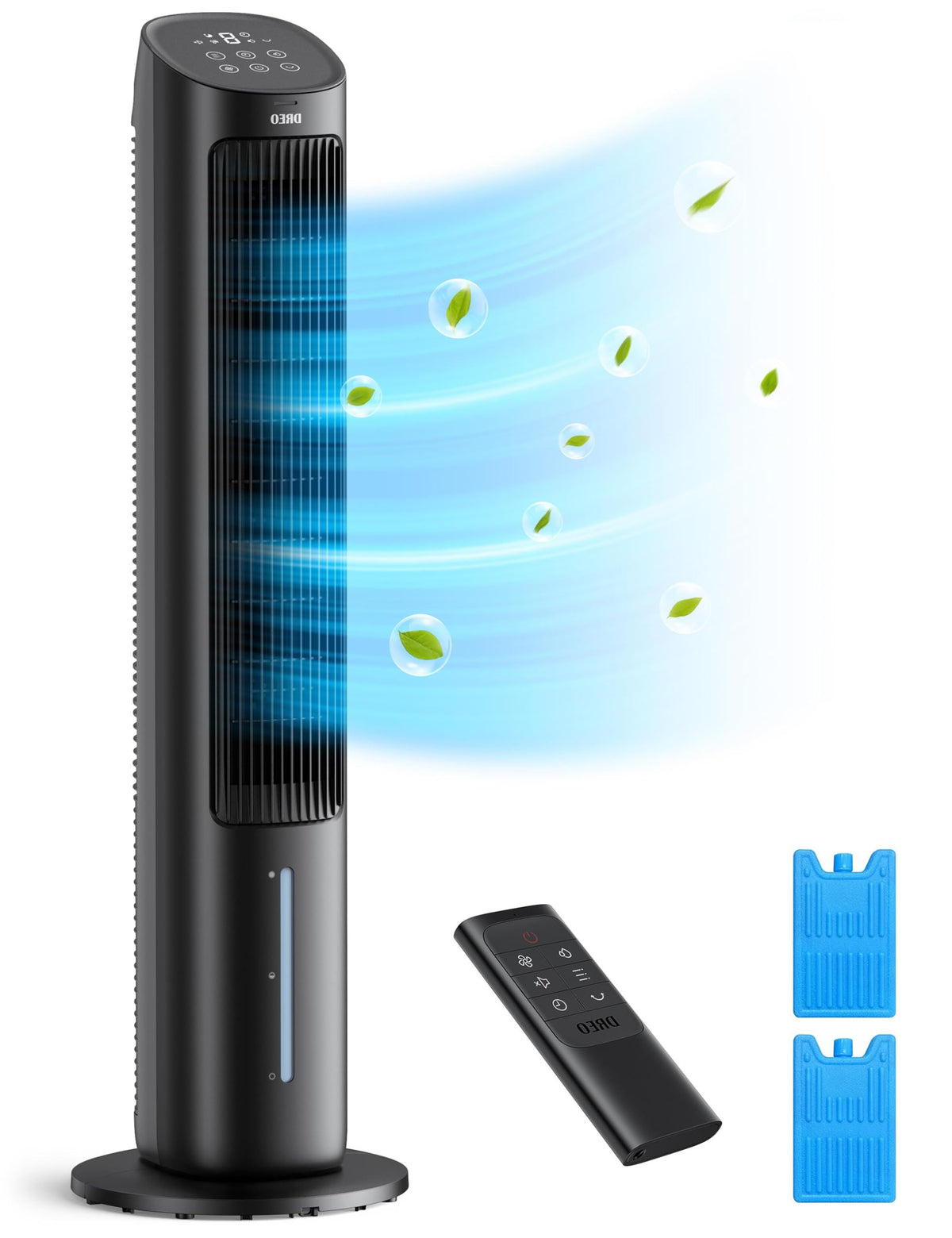 Dreo Tower Fans That Blow Cold Air, 40'' Evaporative Air Cooler, Cooling Fan For Bedroom With 80 Oscillating, Remote Control, 3