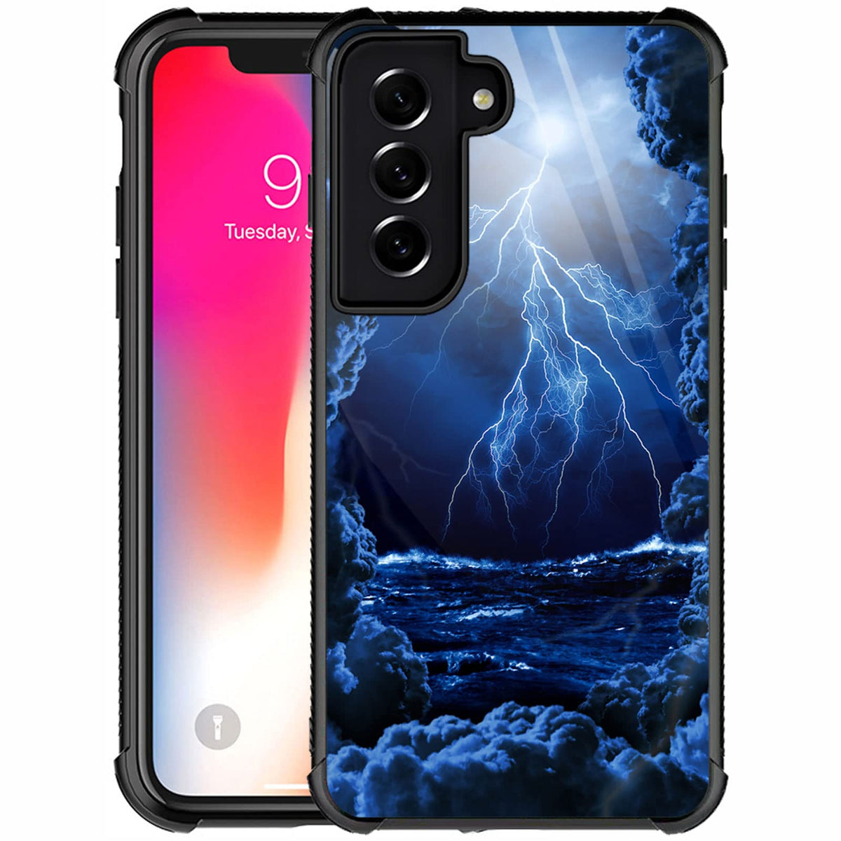 Carloca Compatible With Samsung Galaxy S21 Fe Case,Sea Lightning Pattern Design For Girl Boy Shockproof Anti Scratch Case For Sa