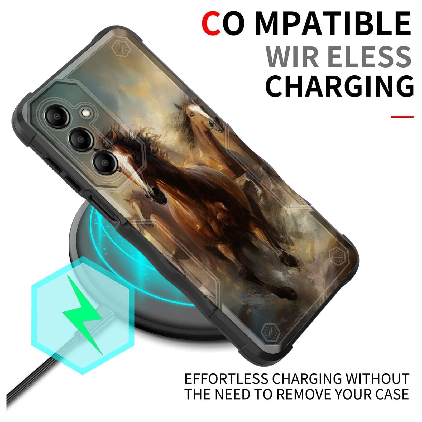 Efgwsder For Galaxy A54 5G Case,[Dual Layer][10 Ft Military Grade Drop Protection] [Non-Slip] Heavy Duty Shockproof Case For Sam