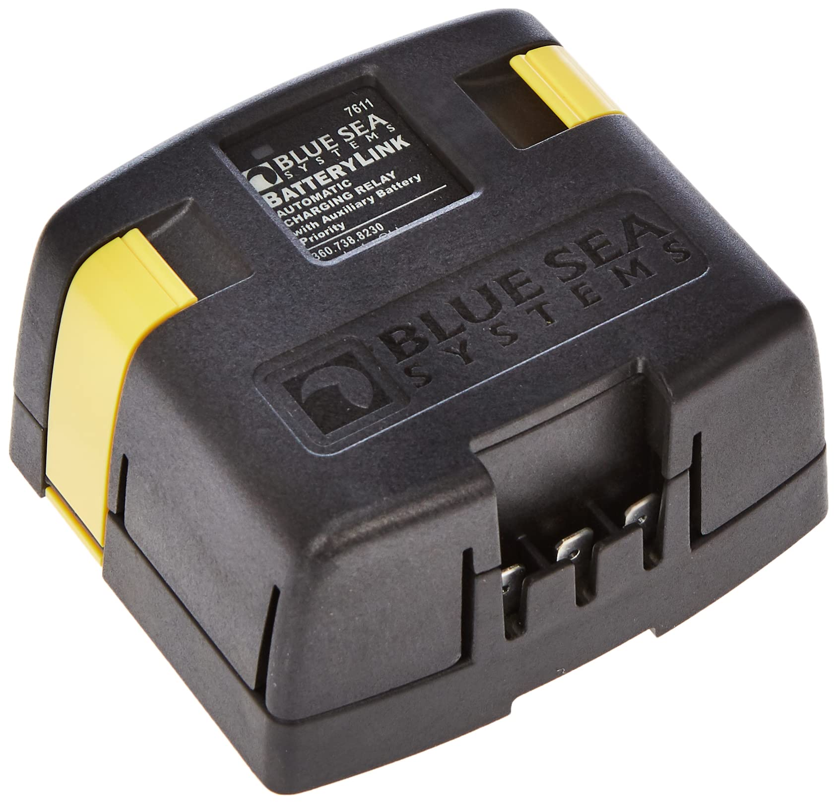 Blue Sea Systems 7611 Auto Charge Relay 120A 12/24V, Black,Yellow