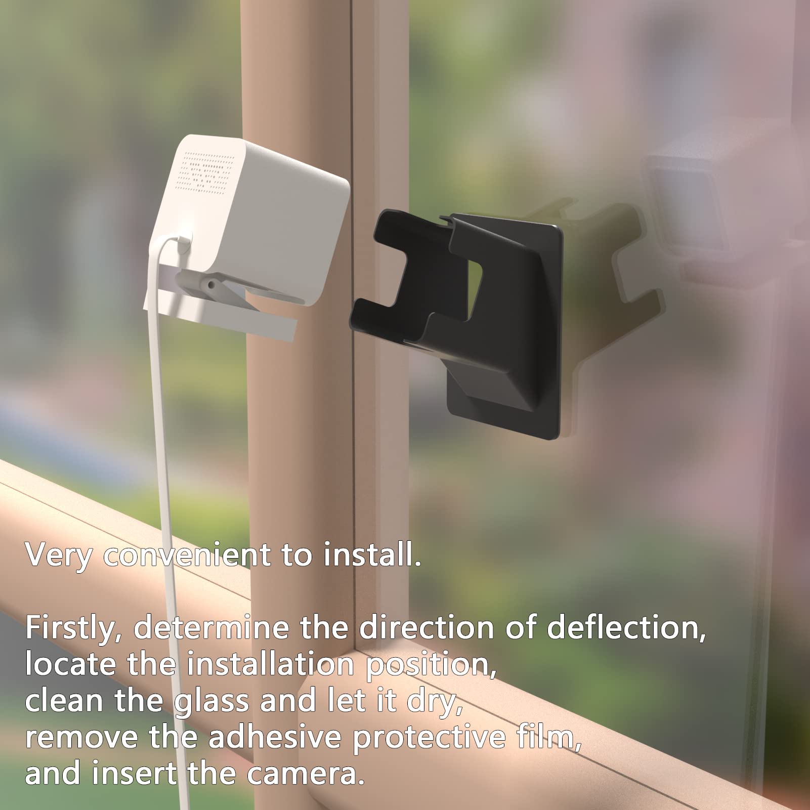 Angled Window Mount For Wyze Cam V4 And V3 , Through Windows Glass Surfaces Use Cam V4 And V3 , Ideal For Front Yard And Driveway Monitoring, For Glass Doors, Windows And Fish Tanks