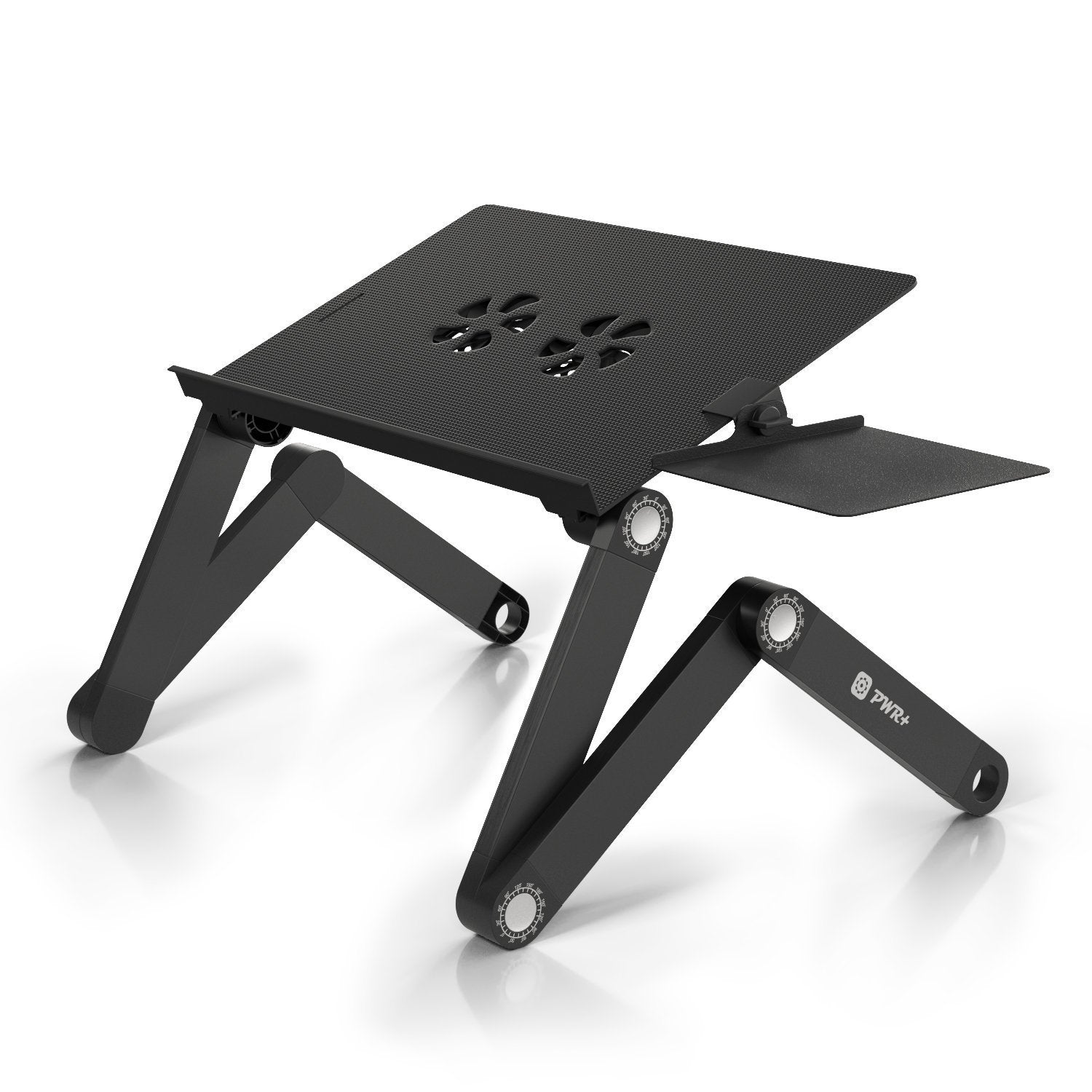 Laptop Table Stand Adjustable Riser: Portable With Mouse Pad Fully Ergonomic Mount Ultrabook Macbook Gaming Notebook Light Weigh
