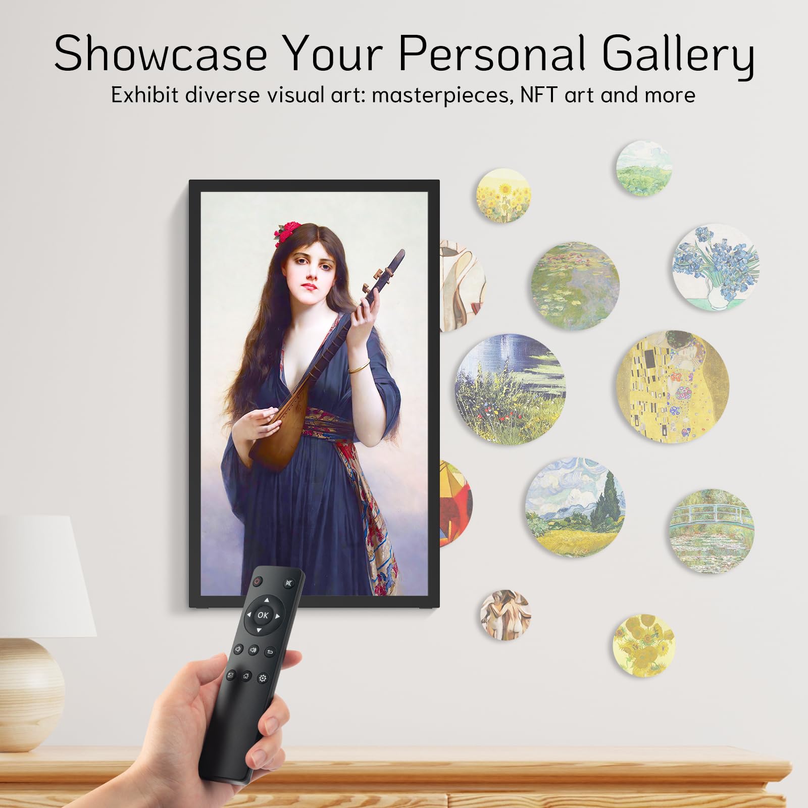 Nexfoto 21.5 Inch Extra Large Digital Picture Frame 64Gb With Bluetooth Speakers, Digital Photo Frame 1920X1080 Ips Fhd With Lig